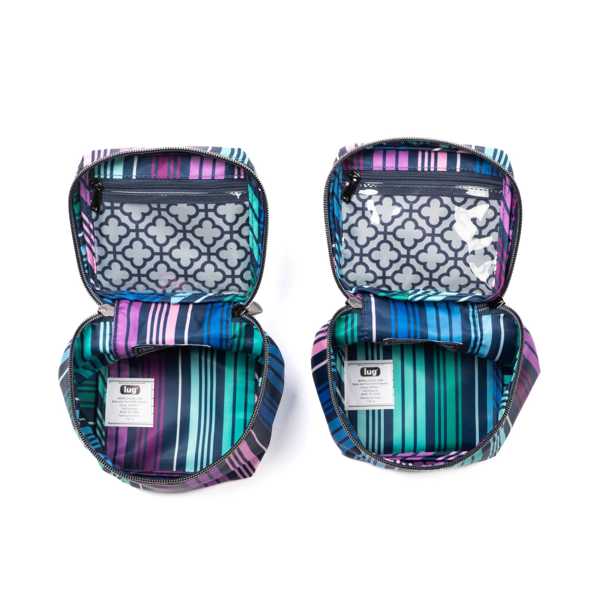 Box Top Cosmetic Case 2pc Set - LOVE STRIPE MULTI - 2BoxTopPouches_LoveStripeMulti_05