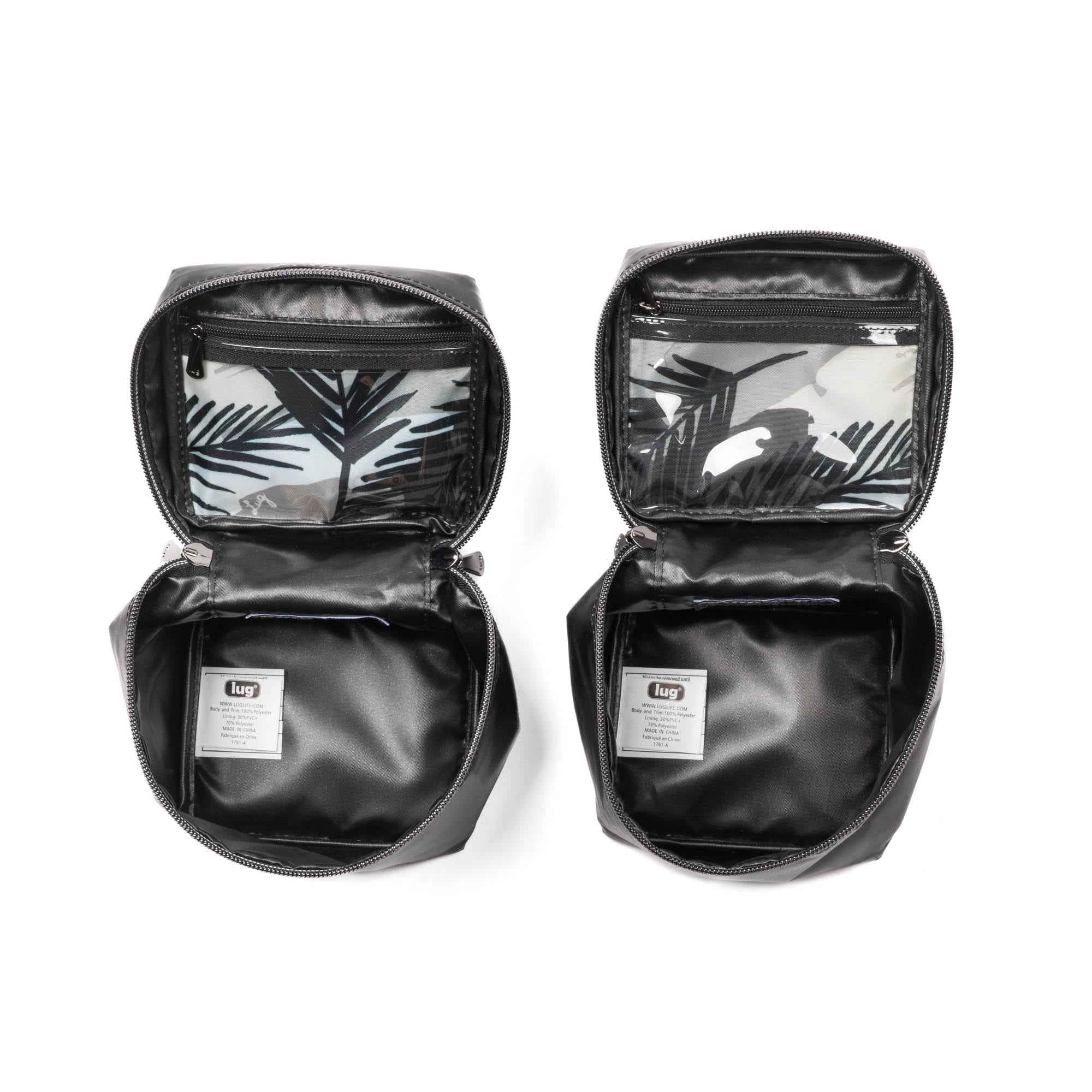 Box Top Cosmetic Case 2pc Set - METALLIC BLACK - 2BoxTopPouches_MetallicBlack_05