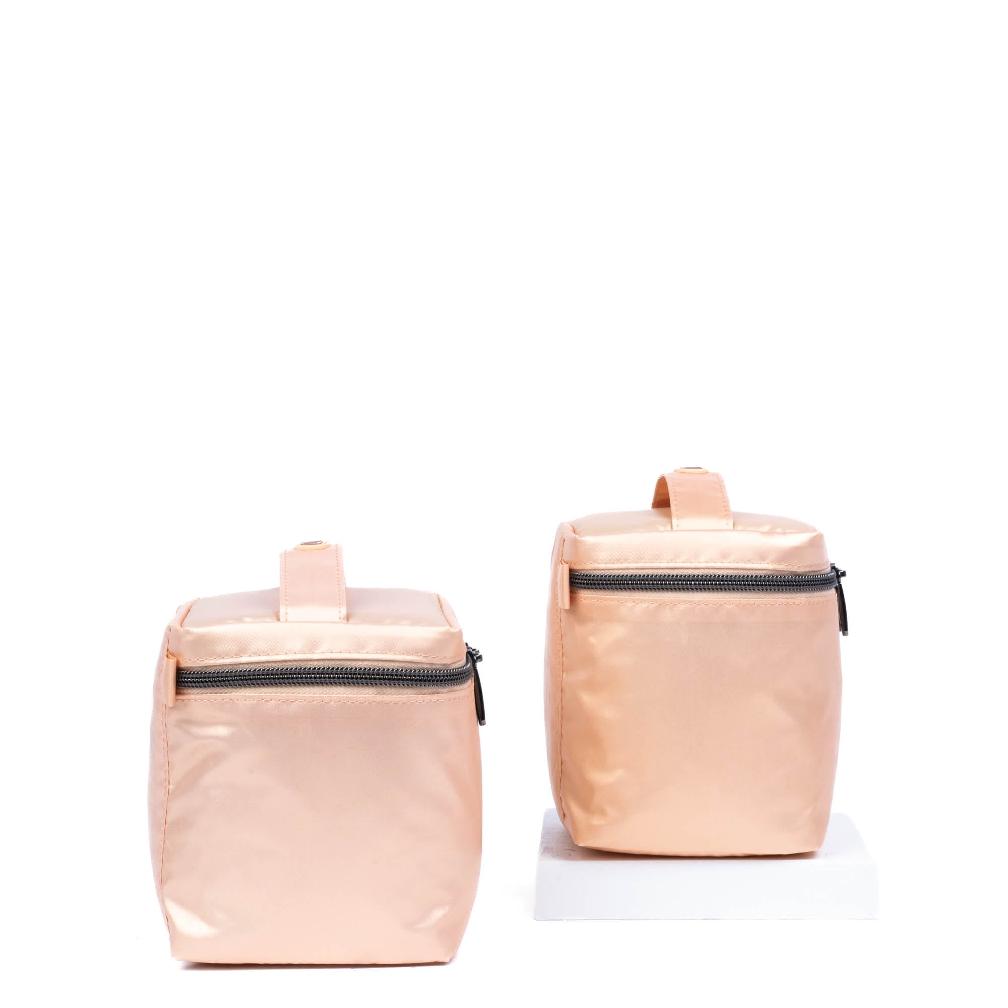 Box Top Cosmetic Case 2pc Set - METALLIC ROSE GOLD - 2BoxTopPouches_MetallicRoseGold_03
