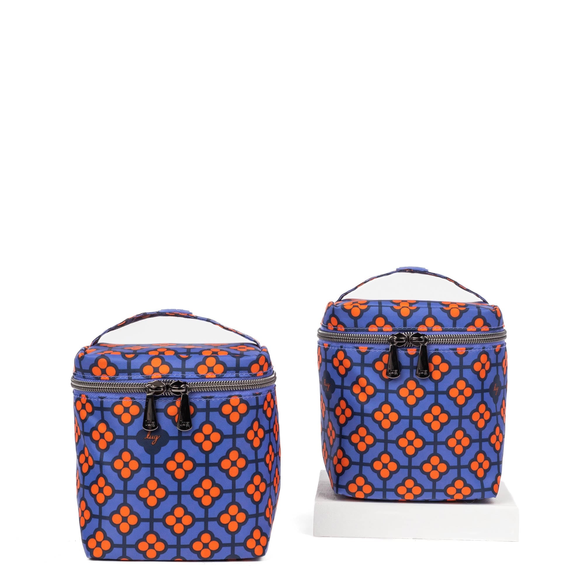 Box Top Cosmetic Case 2pc Set - VERY BERRY BLUE - 2BoxTopPouches_VeryBerryBlue_01