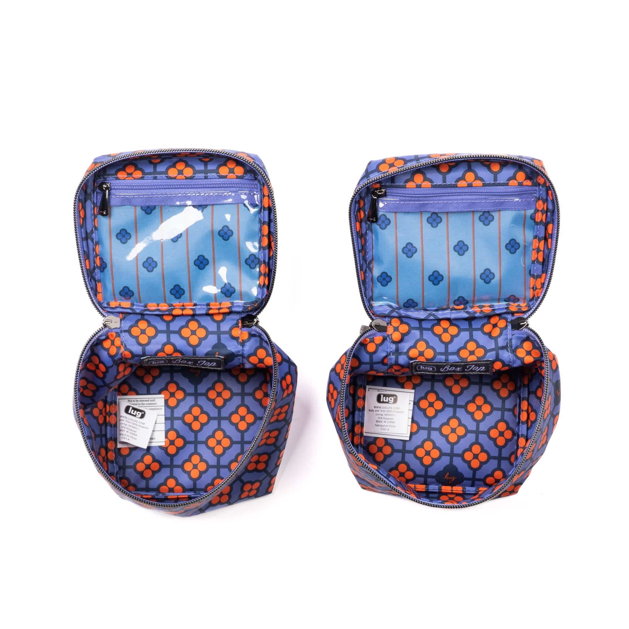 Box Top Cosmetic Case 2pc Set - VERY BERRY BLUE - 2BoxTopPouches_VeryBerryBlue_05
