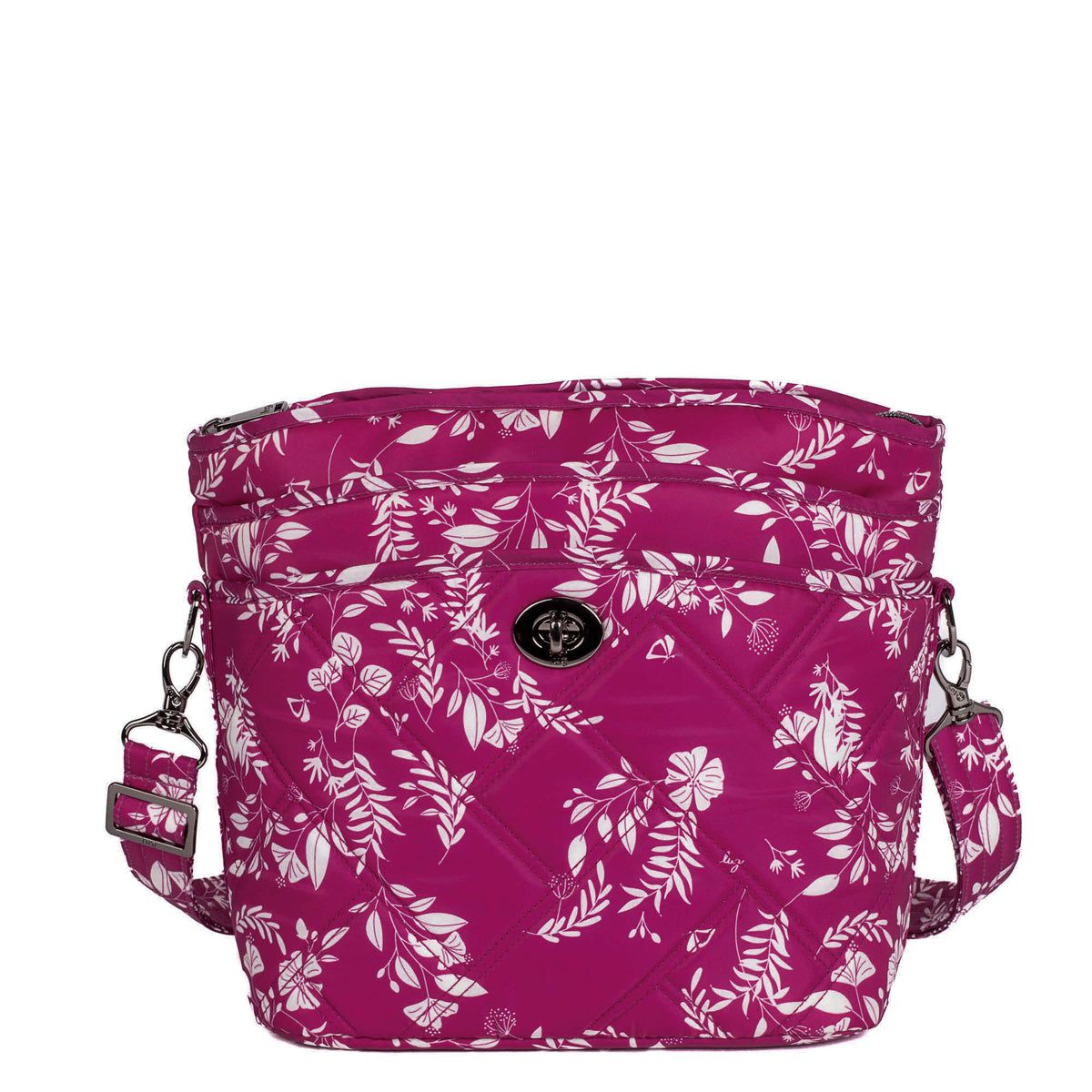 Color Block Purple Crossbody Bag, Quilted Shoulder Phone Bag