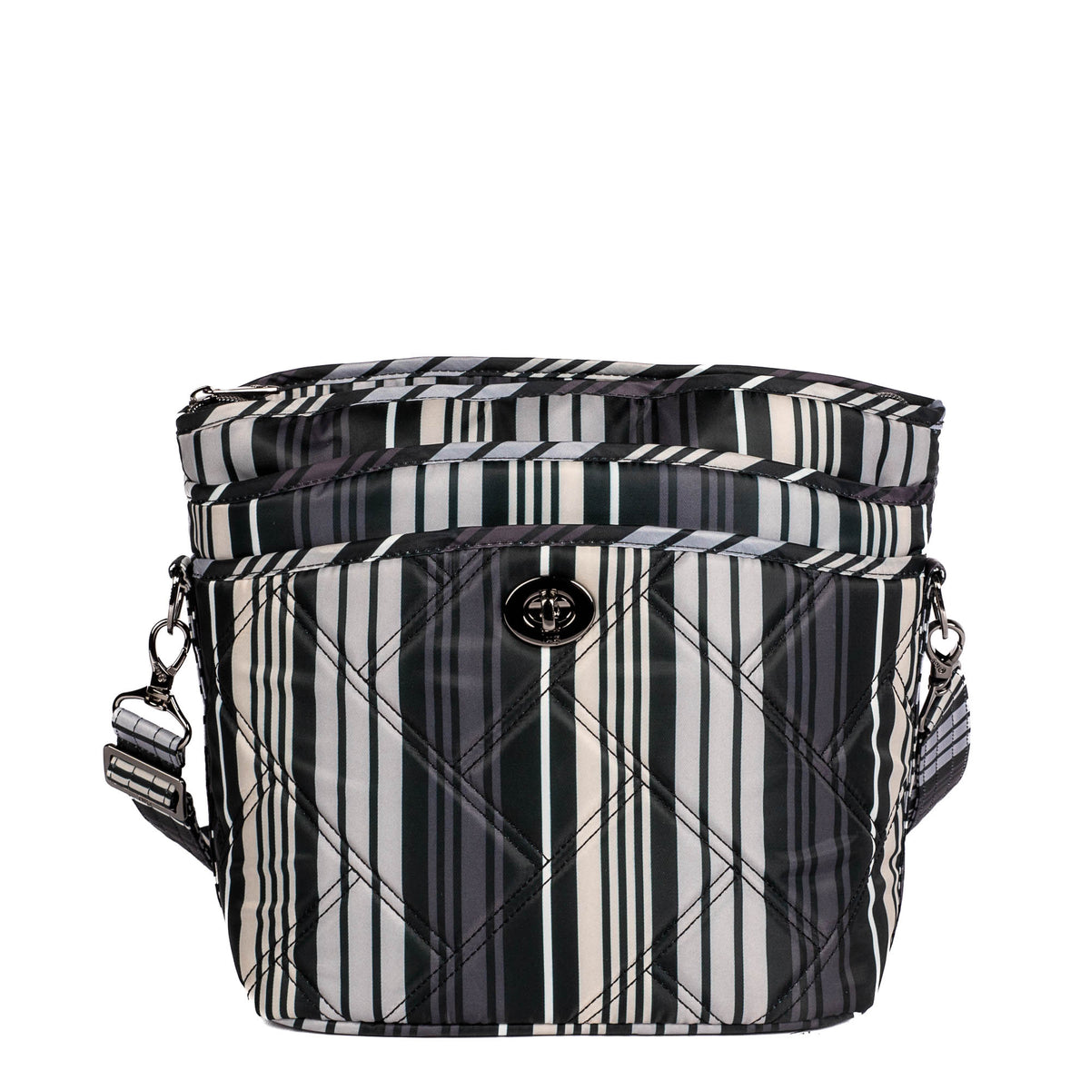 Adagio Shoulder Bag - LOVE STRIPE BLACK - AdagioSE_LoveStripeBlack_01