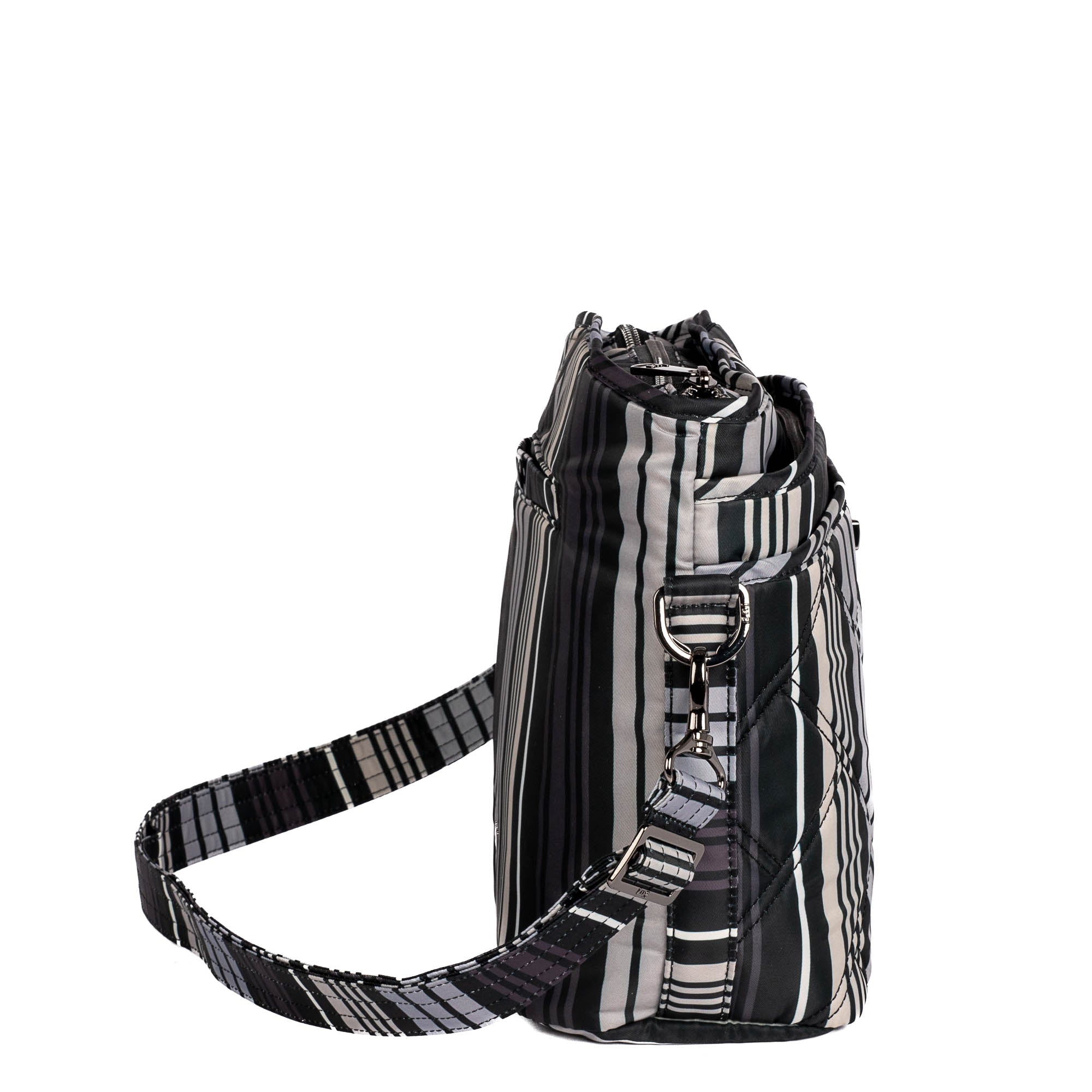 Adagio Shoulder Bag - LOVE STRIPE BLACK (CLOVER MIDNIGHT) - AdagioSE_LoveStripeBlack_03