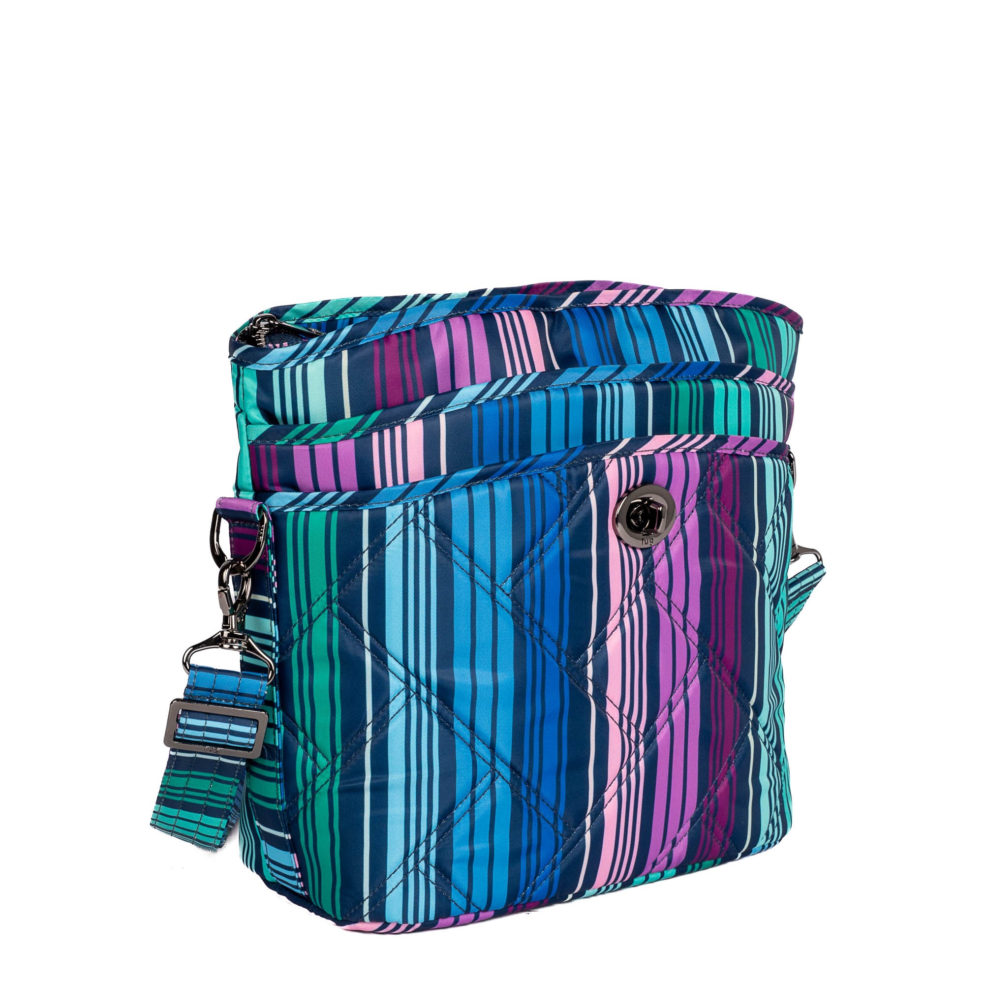 Adagio Shoulder Bag - LOVE STRIPE MULTI (LATTICE BLUE) - AdagioSE_LoveStripeMulti_02