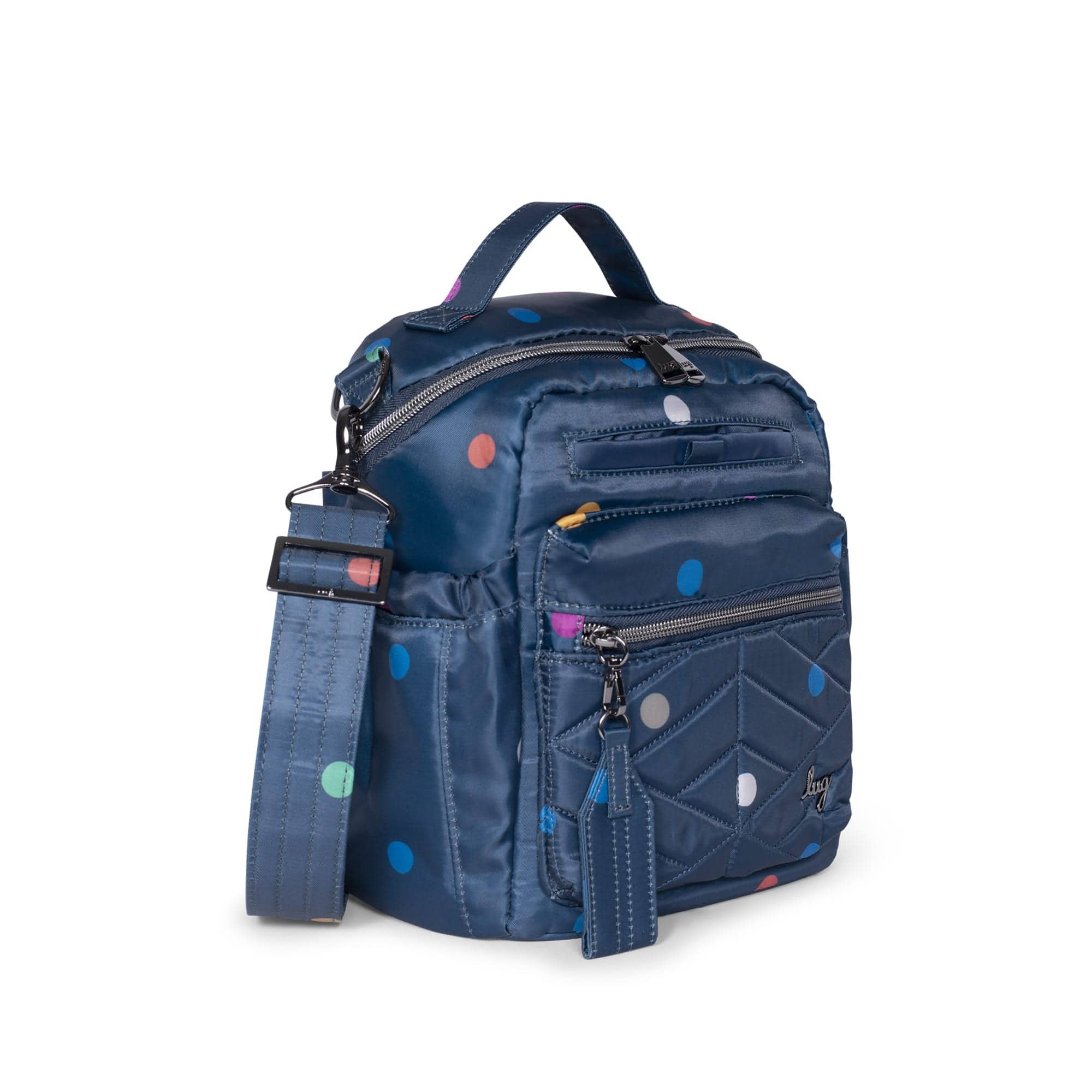 Alpine Crossbody Bag - MULTI DOTS NAVY - Alpine_BlueDot_02