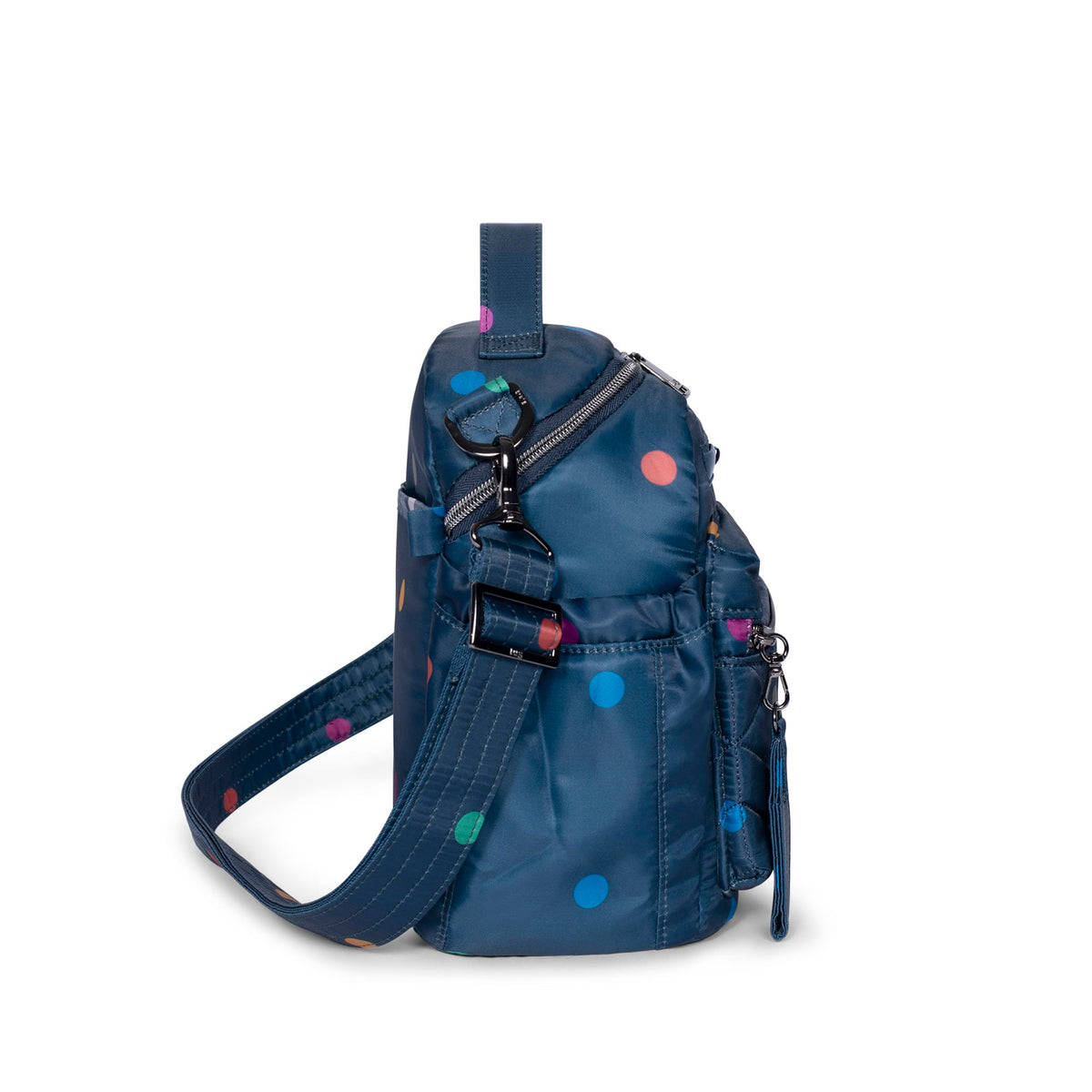Alpine Crossbody Bag - MULTI DOTS NAVY - Alpine_BlueDot_03