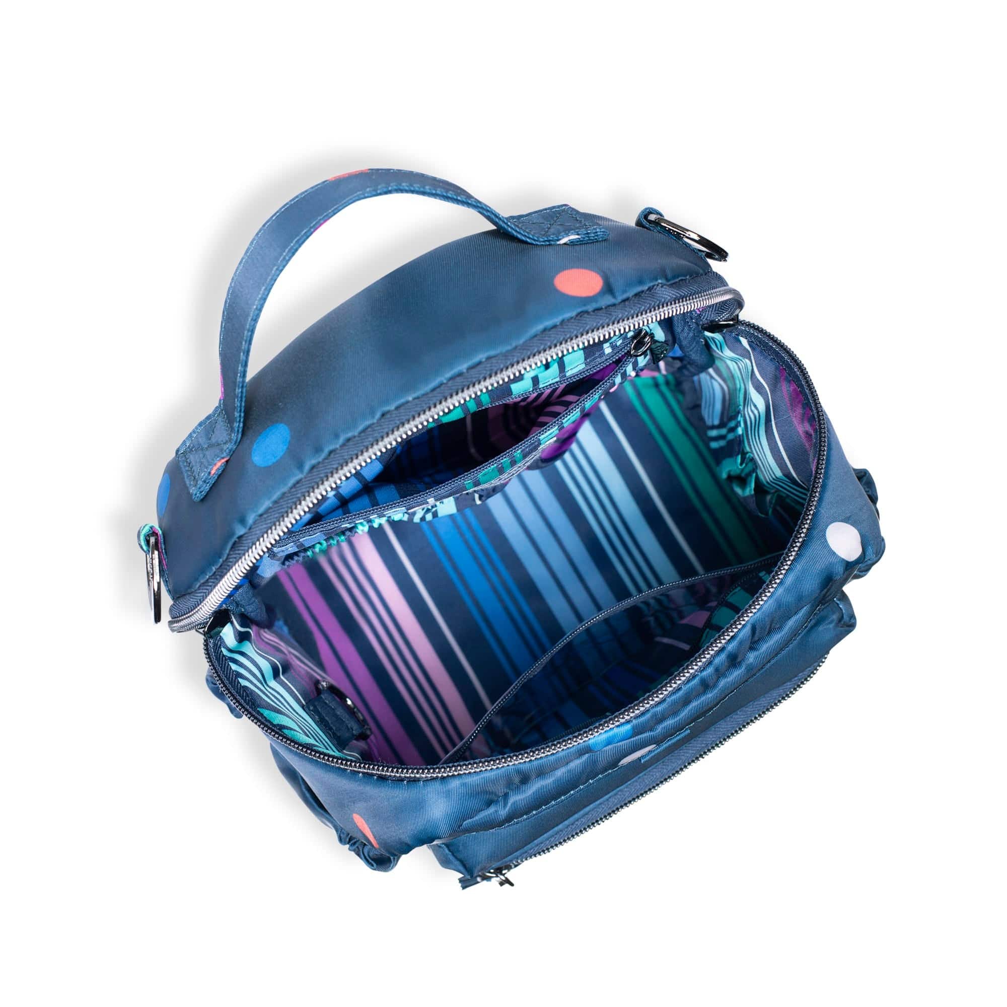 Alpine Crossbody Bag - MULTI DOTS NAVY - Alpine_BlueDot_05