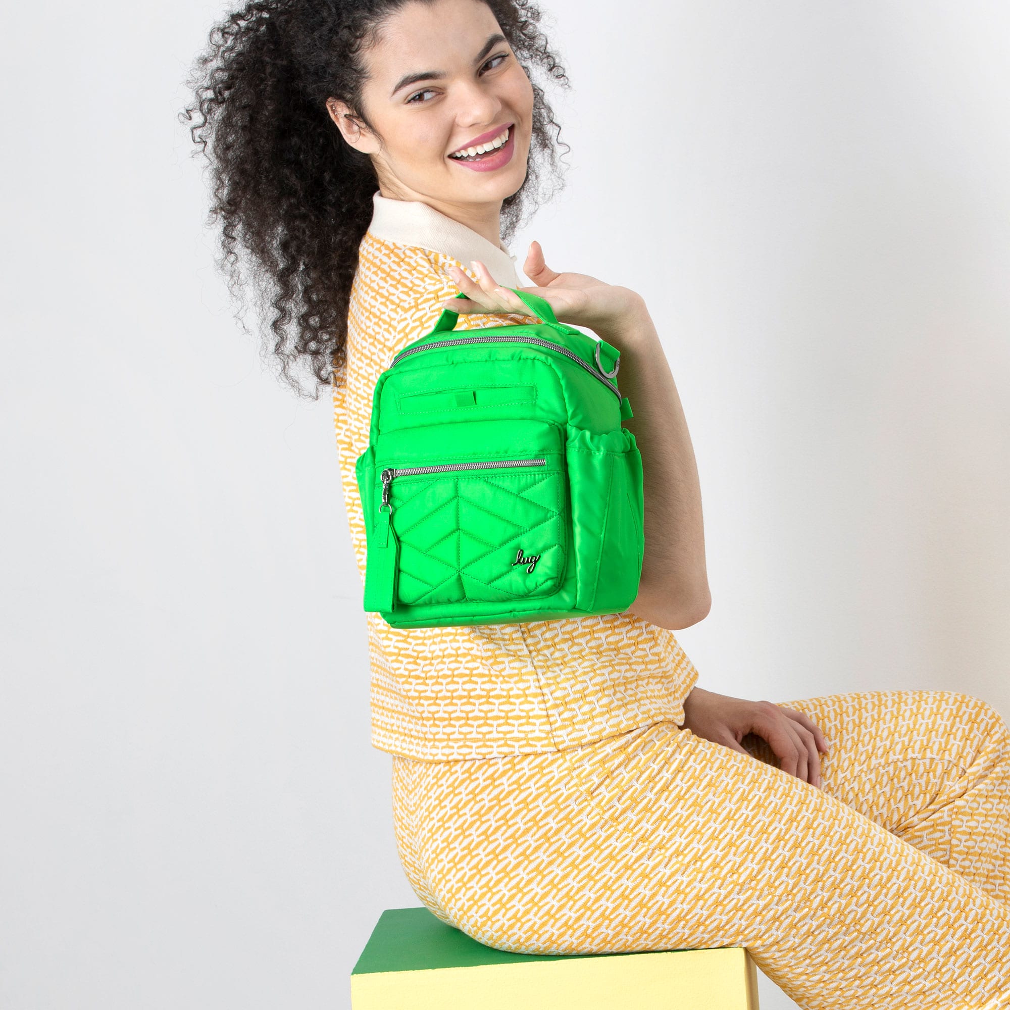 Alpine Crossbody Bag - LIME - Alpine_Lime_Model_02