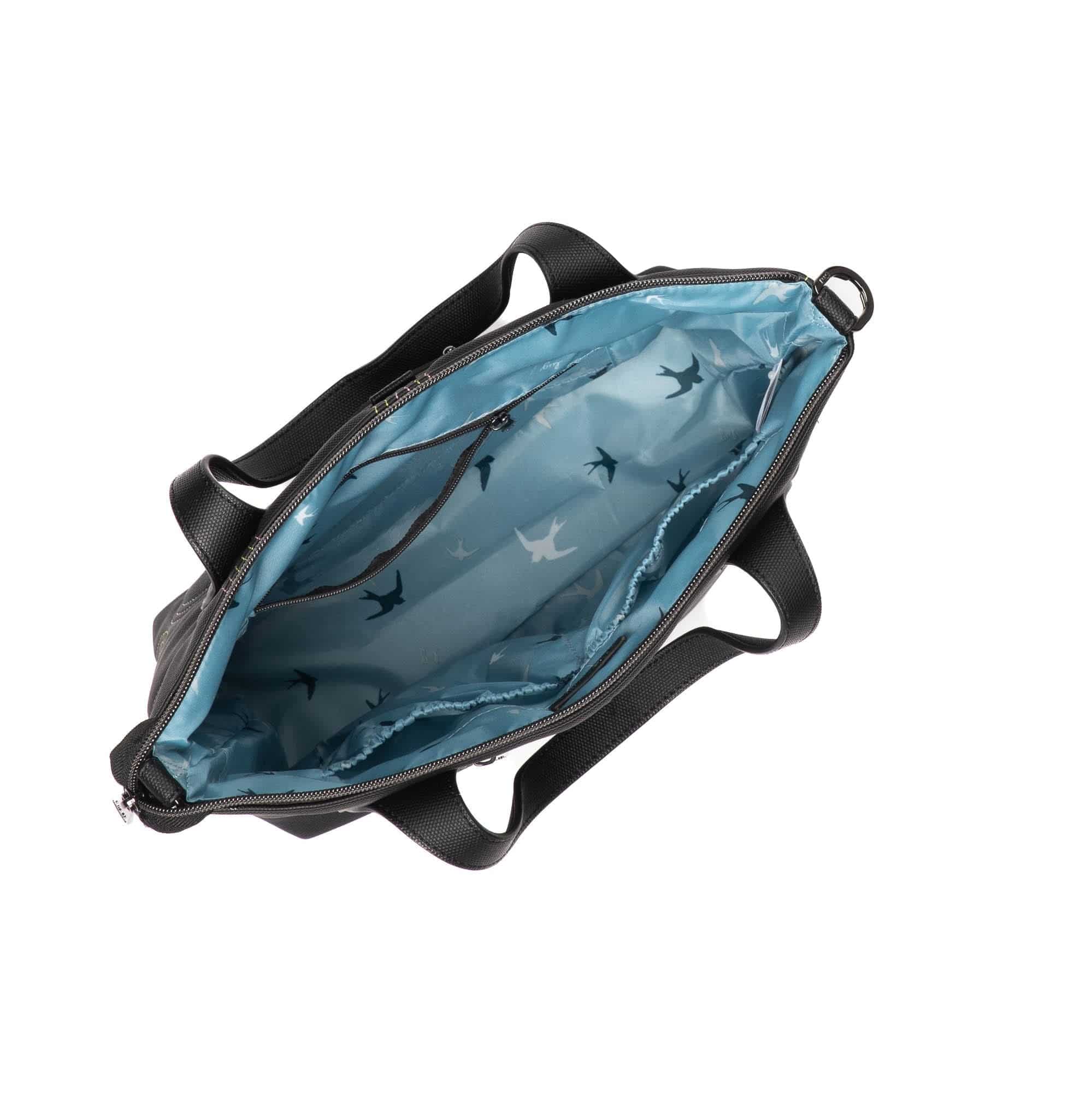 Alto Matte Luxe VL Convertible Tote Bag - BLACK ICEPOP STITCH - AltoML_BlackWithIcePop_05