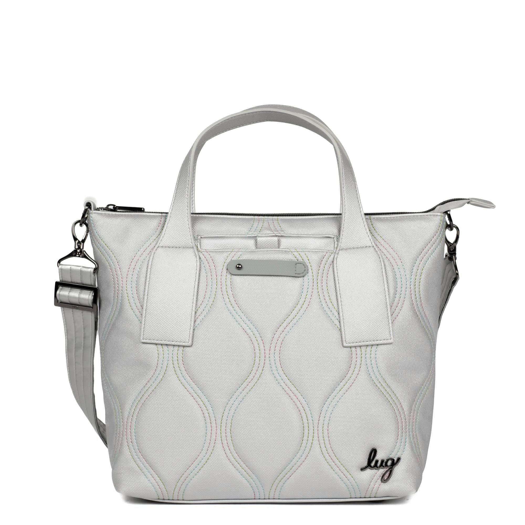 Alto Matte Luxe VL Convertible Tote Bag - METALLIC SILVER ICEPOP STITCH - AltoML_SilverWithIcePop_01