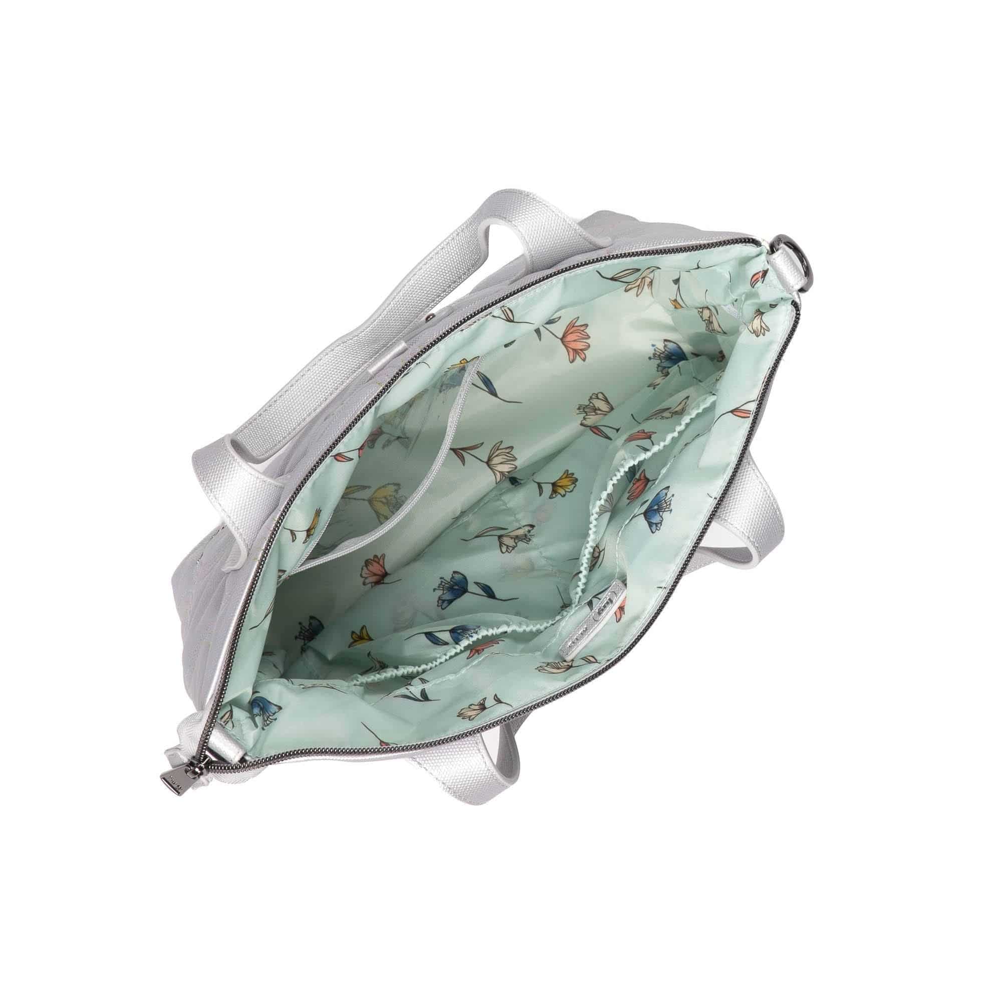 Alto Matte Luxe VL Convertible Tote Bag - METALLIC SILVER ICEPOP STITCH - AltoML_SilverWithIcePop_05