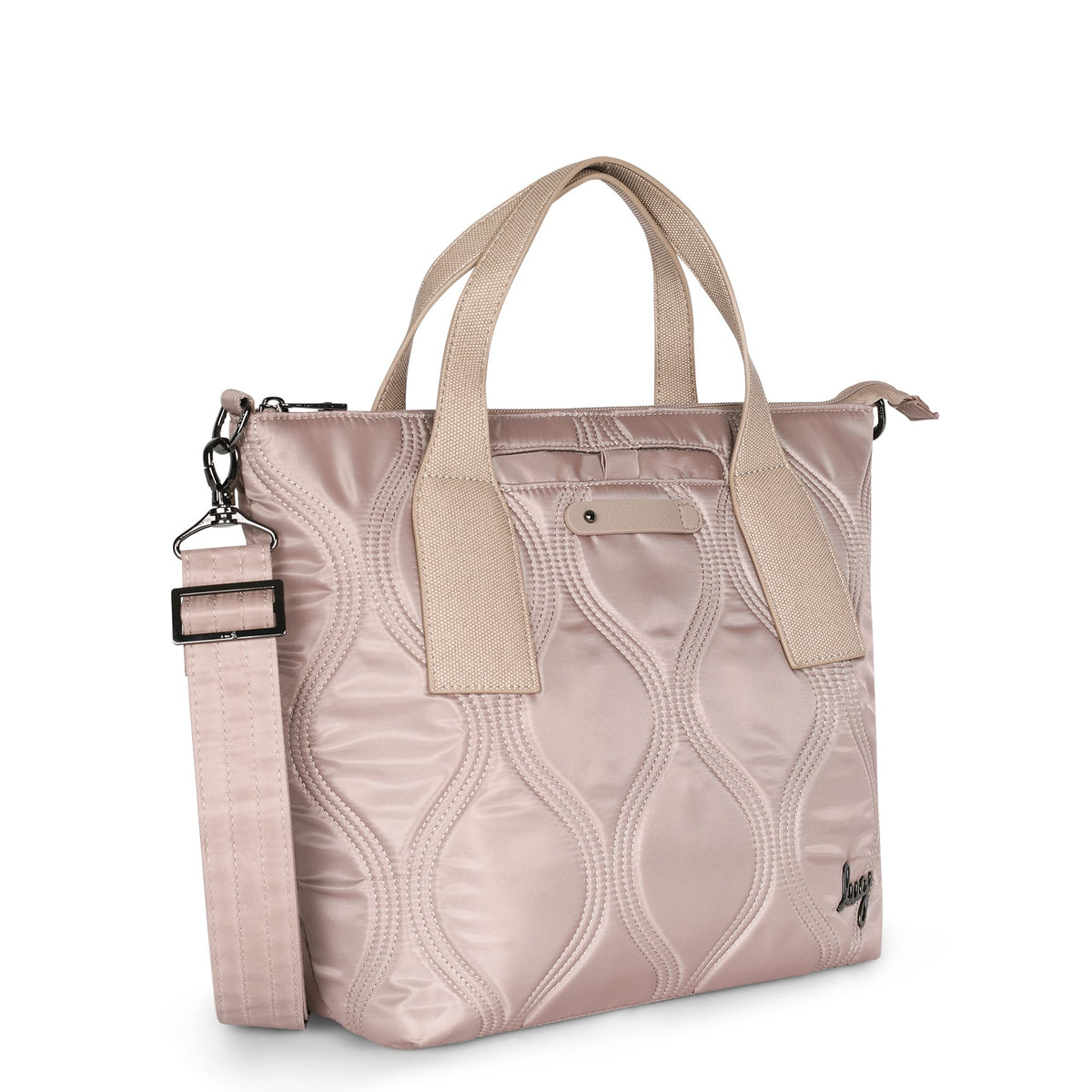 Lug Matte Luxe Tote with Crossbody Strap - Alto ,Silverw/ Icepop