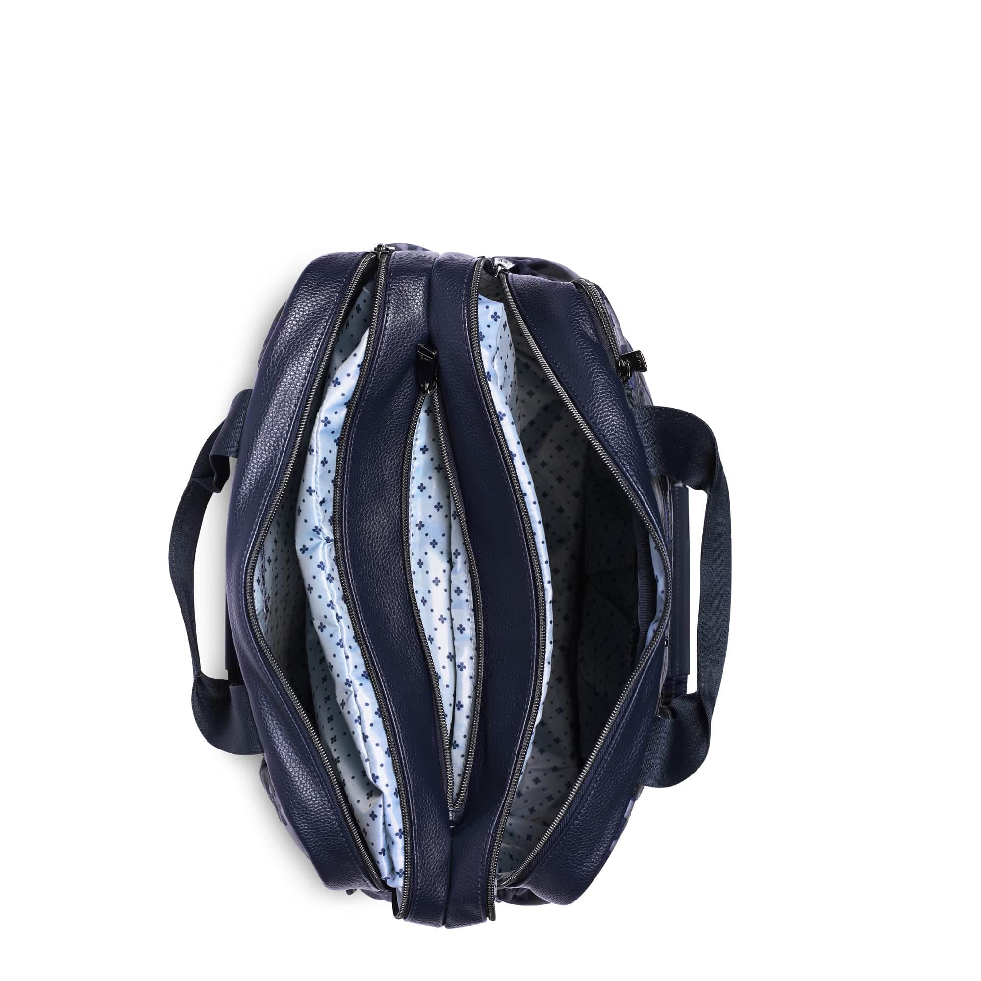 Navy camo Aviator Carry-All Tote Bag by Lug with spacious interior and sturdy handles for versatile everyday use.