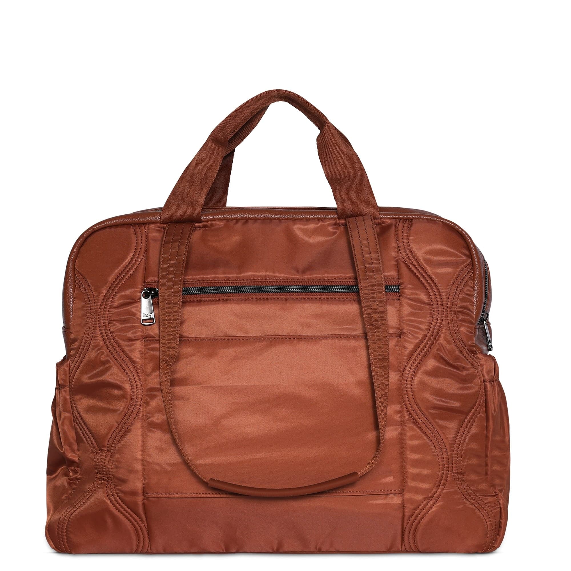 Lug Aviator Carry-All Tote Bag in copper brown with spacious interior and sturdy handles for everyday use.