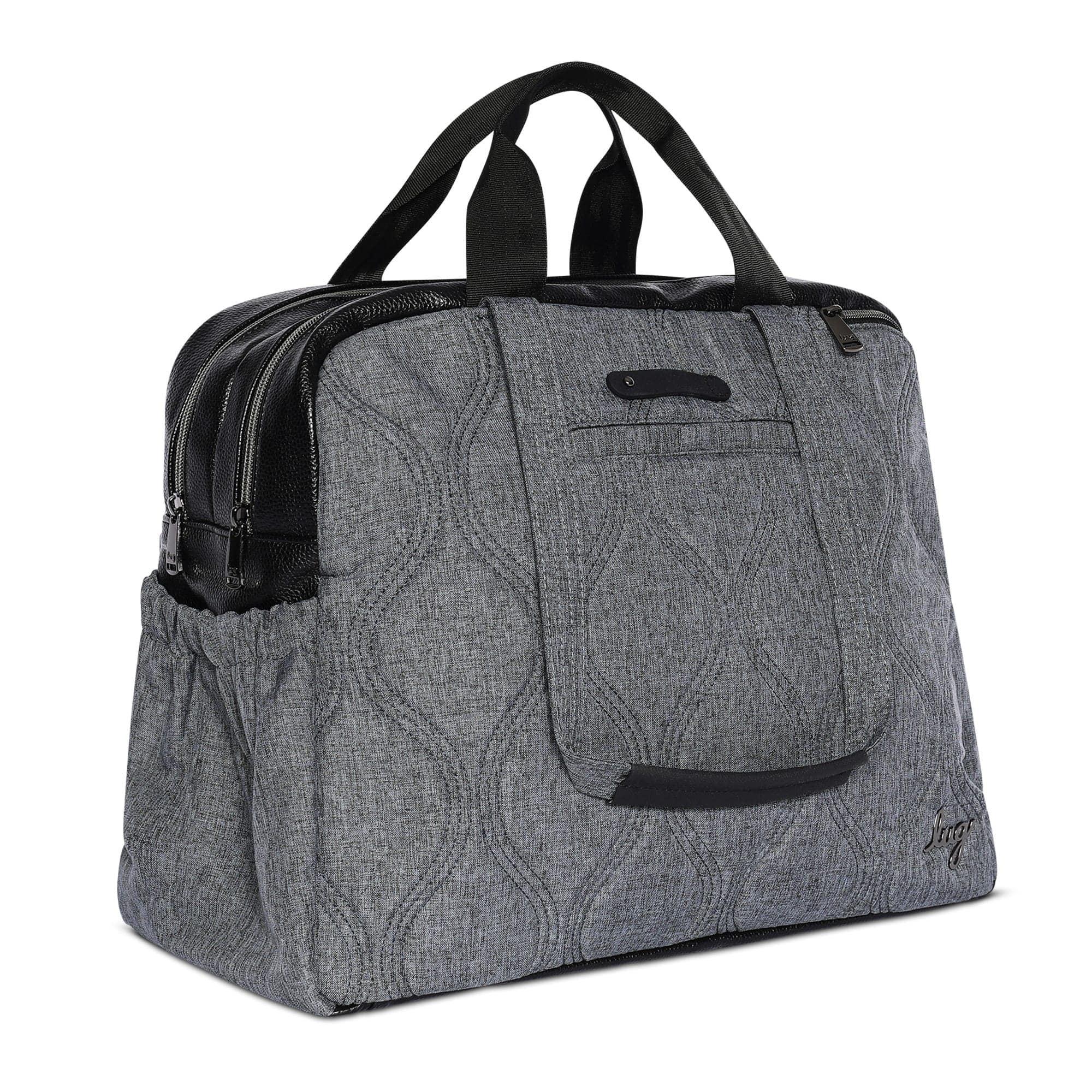 Heather grey Lug Aviator Carry-All Tote Bag with spacious interior and sturdy handles for versatile everyday use.