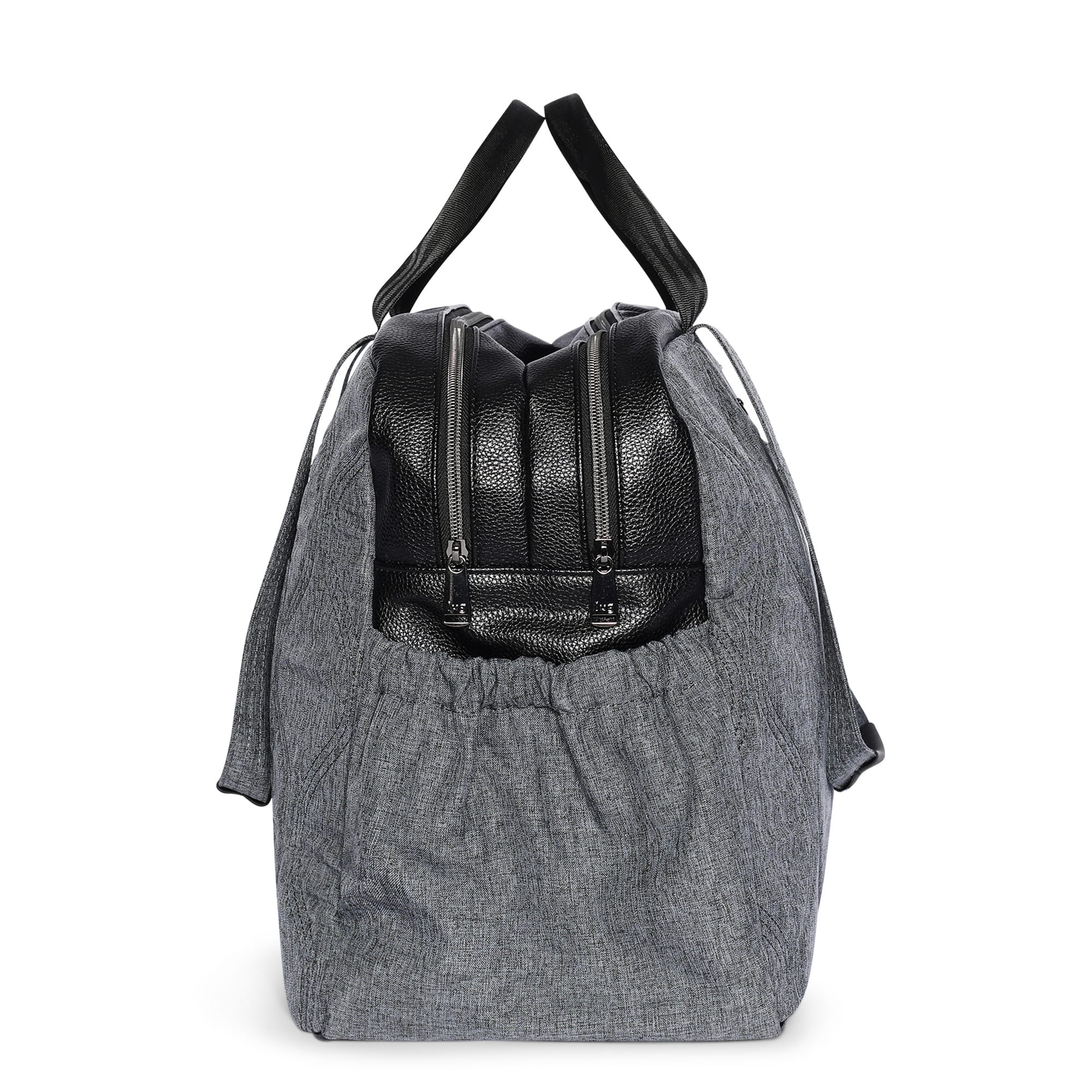 Heather grey Lug Aviator Carry-All Tote Bag with spacious interior and durable handles, perfect for everyday use.