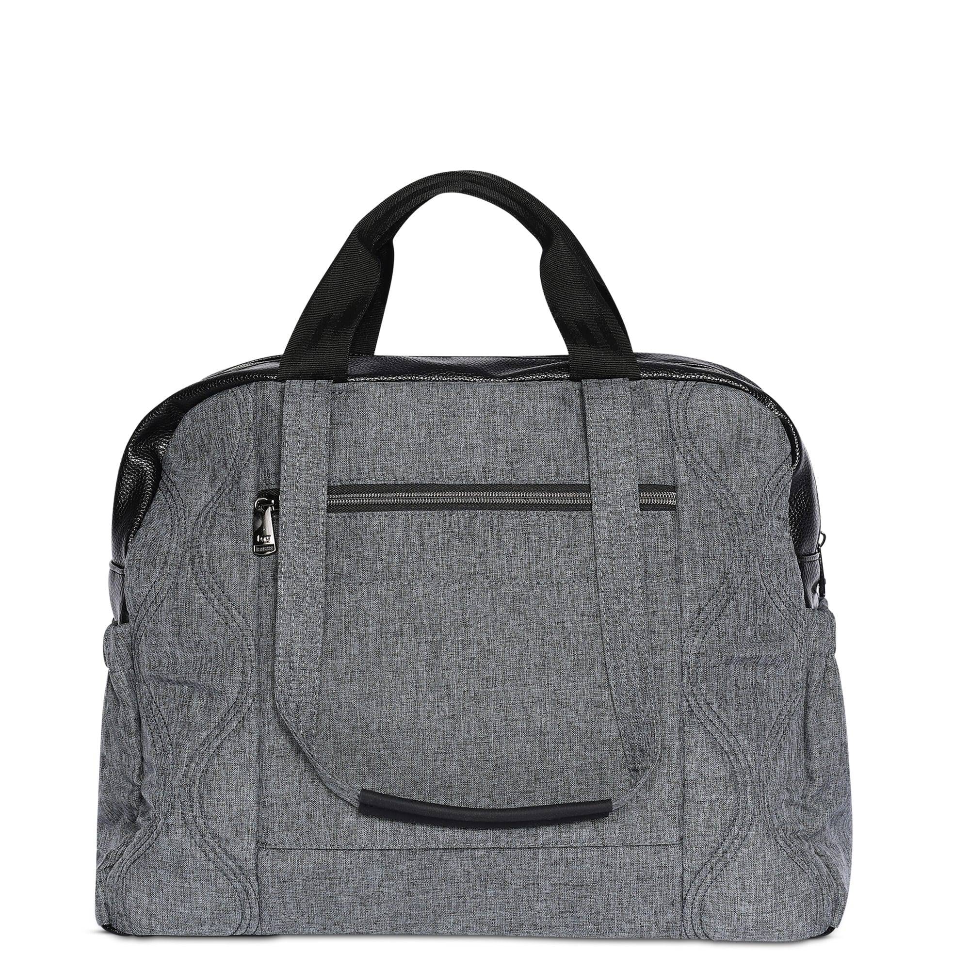 Heather grey Lug Aviator Carry-All Tote Bag with spacious interior and sturdy handles for everyday use.