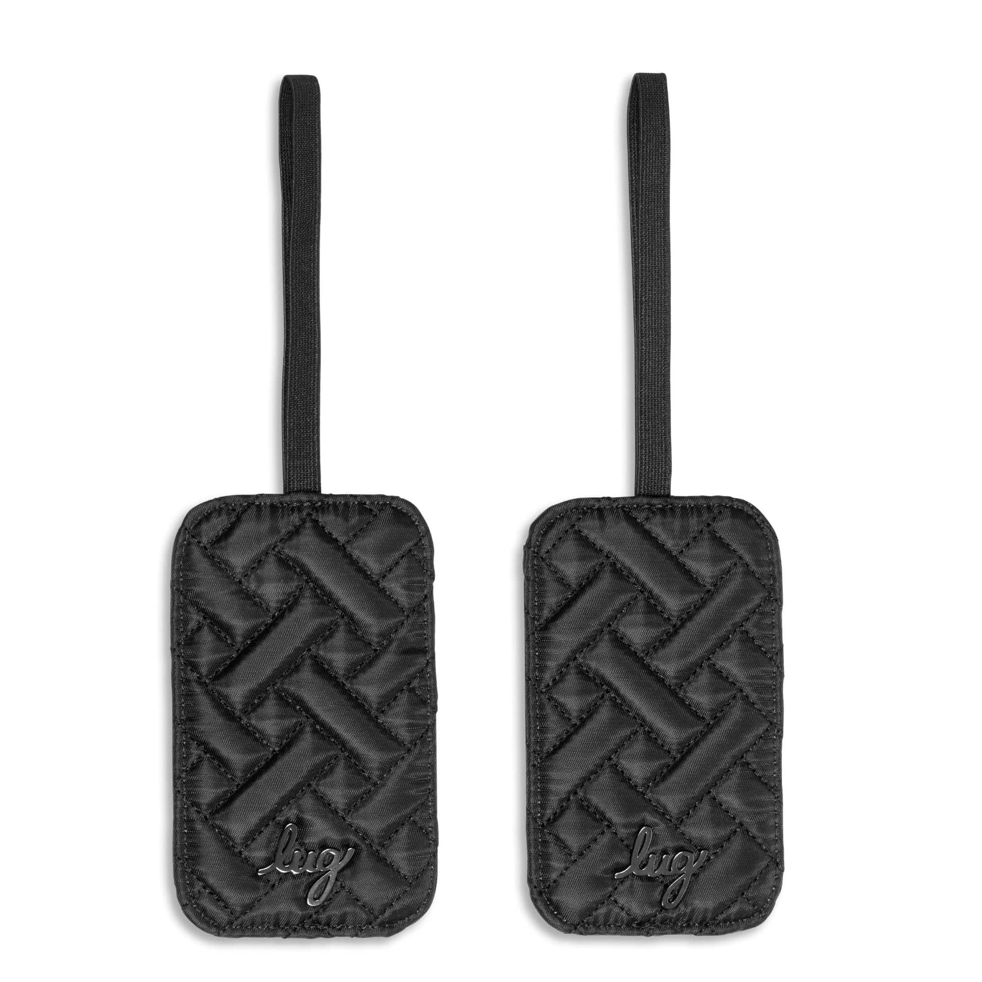 Baggage Claim Luggage Tag 2pc Set - MIDNIGHT BLACK - Bc_Tag_Black_01