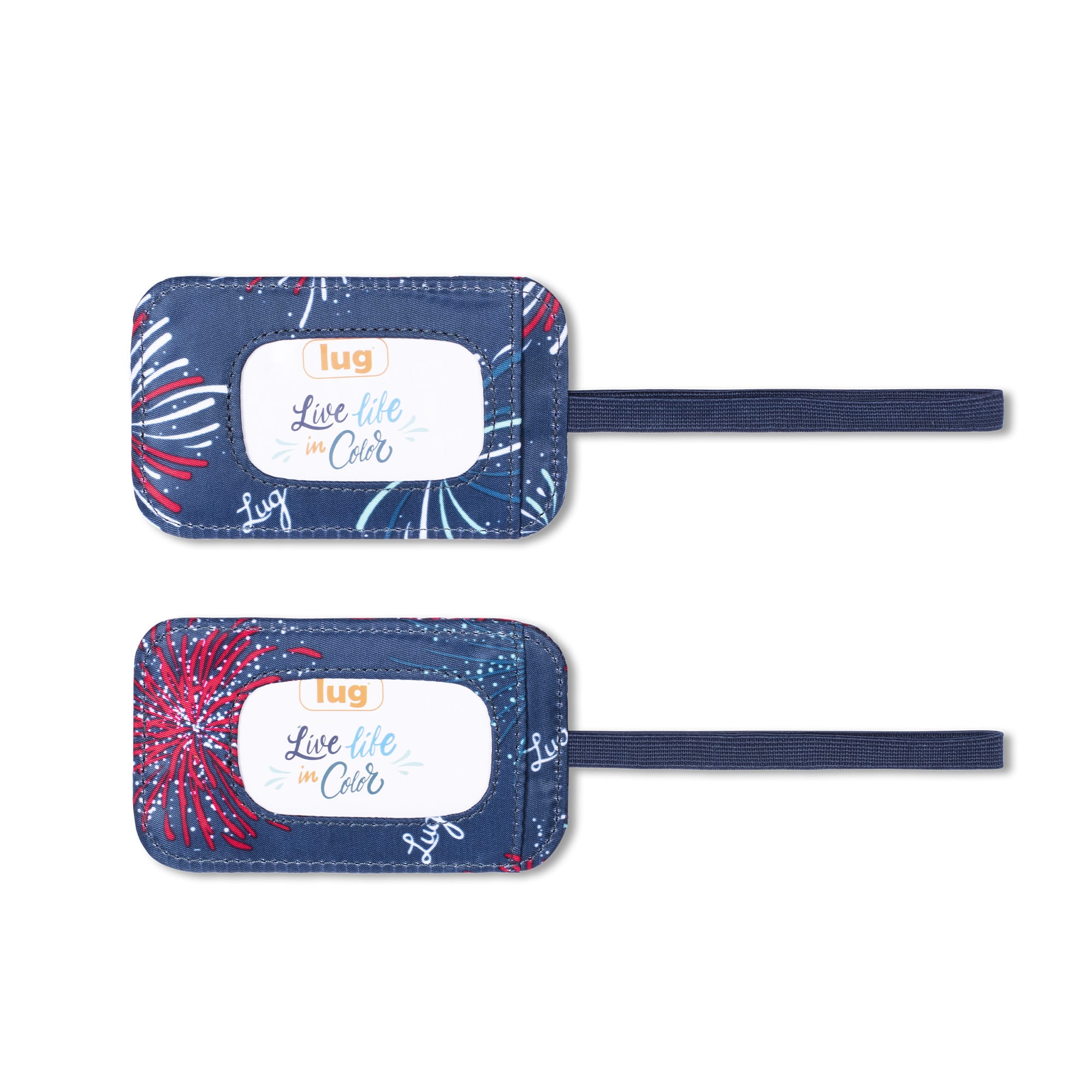 Baggage Claim Luggage Tag 2pc Set - FIREWORK NAVY - Bc_Tag_FireworkNavy_02
