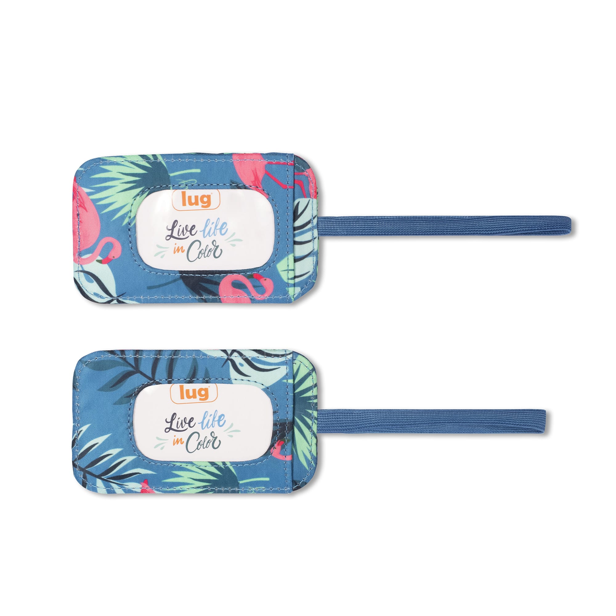 Baggage Claim Luggage Tag 2pc Set - FLAMINGO BLUE - Bc_Tag_FlamingoBlue_02