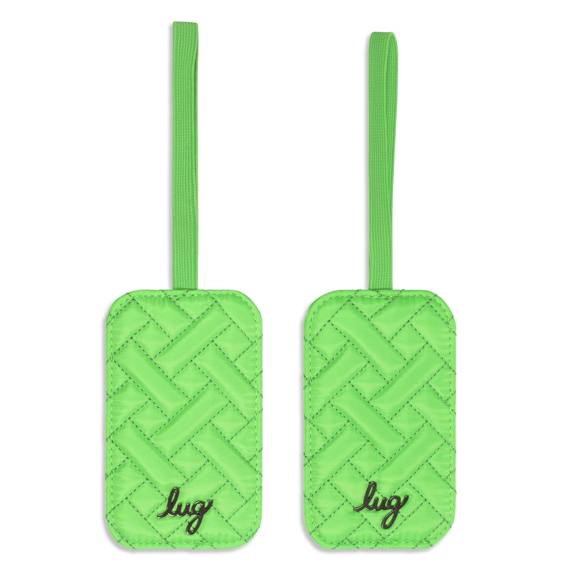 Baggage Claim Luggage Tag 2pc Set - LIME GREEN - Bc_Tag_Green_01