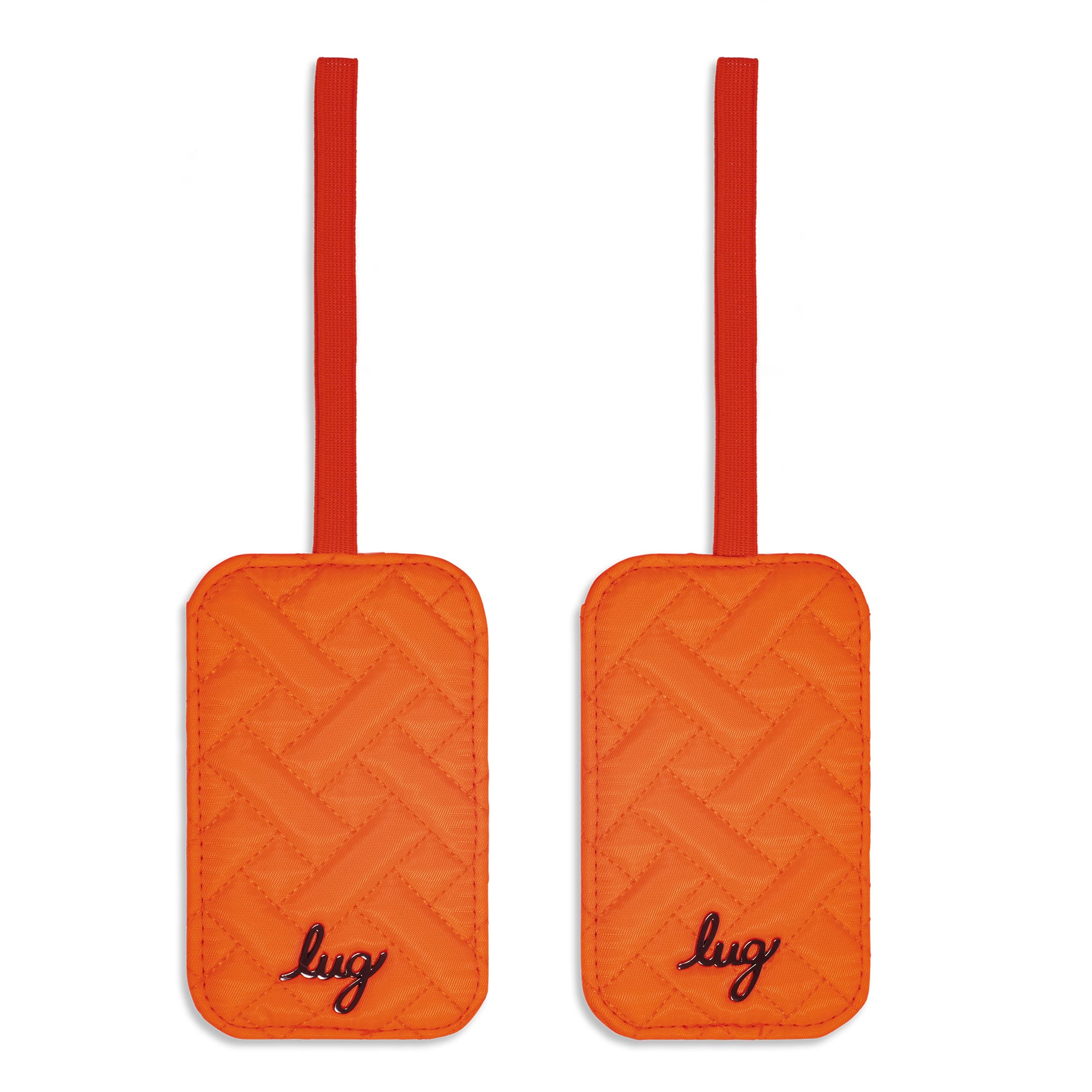 Baggage Claim Luggage Tag 2pc Set - CORAL - Bc_Tag_Orange_01