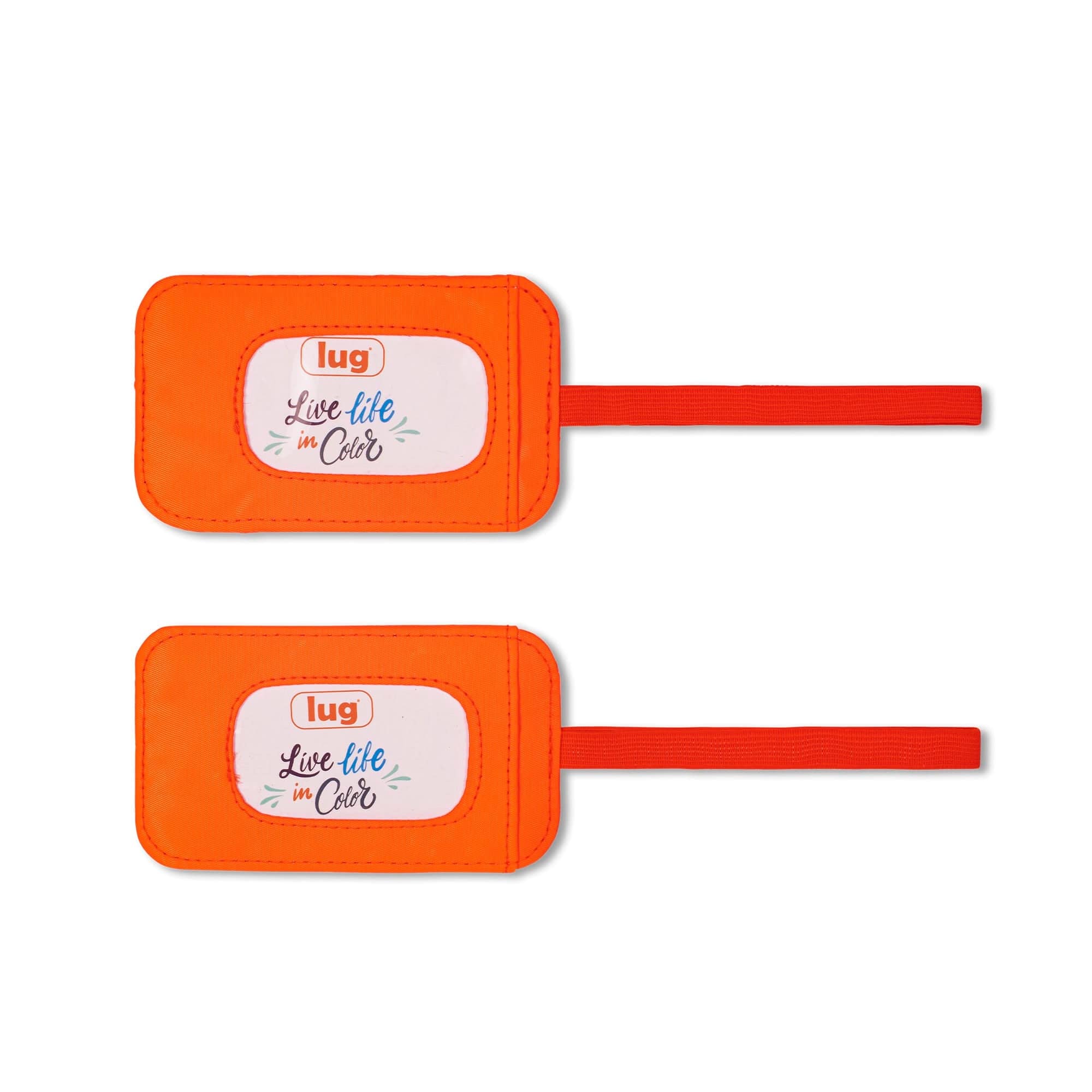 Baggage Claim Luggage Tag 2pc Set - CORAL - Bc_Tag_Orange_02