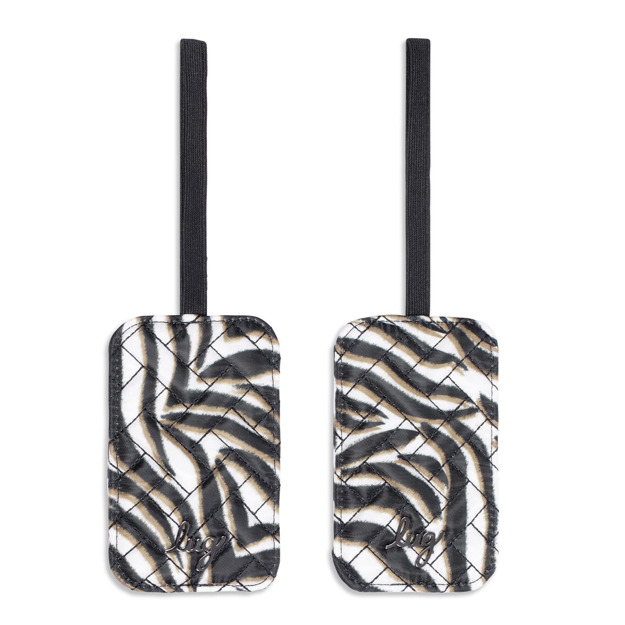 Baggage Claim Luggage Tag 2pc Set - ZEBRA SAND - Bc_Tag_ZebraSand_01