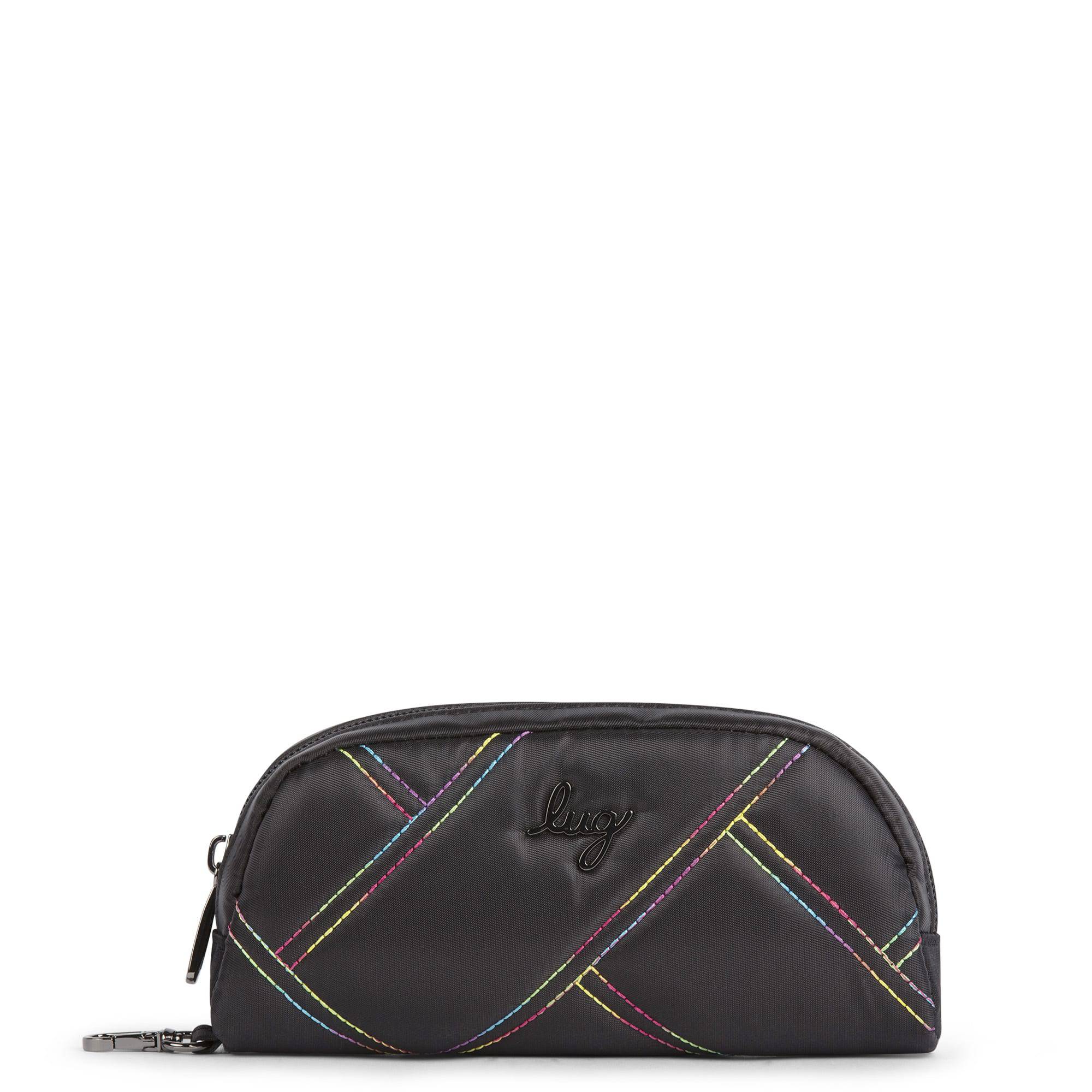 Bobsled XL Eyeglass Case - BLACK RAINBOW STITCH - BobsledXL_BlackRainbowStitch_01