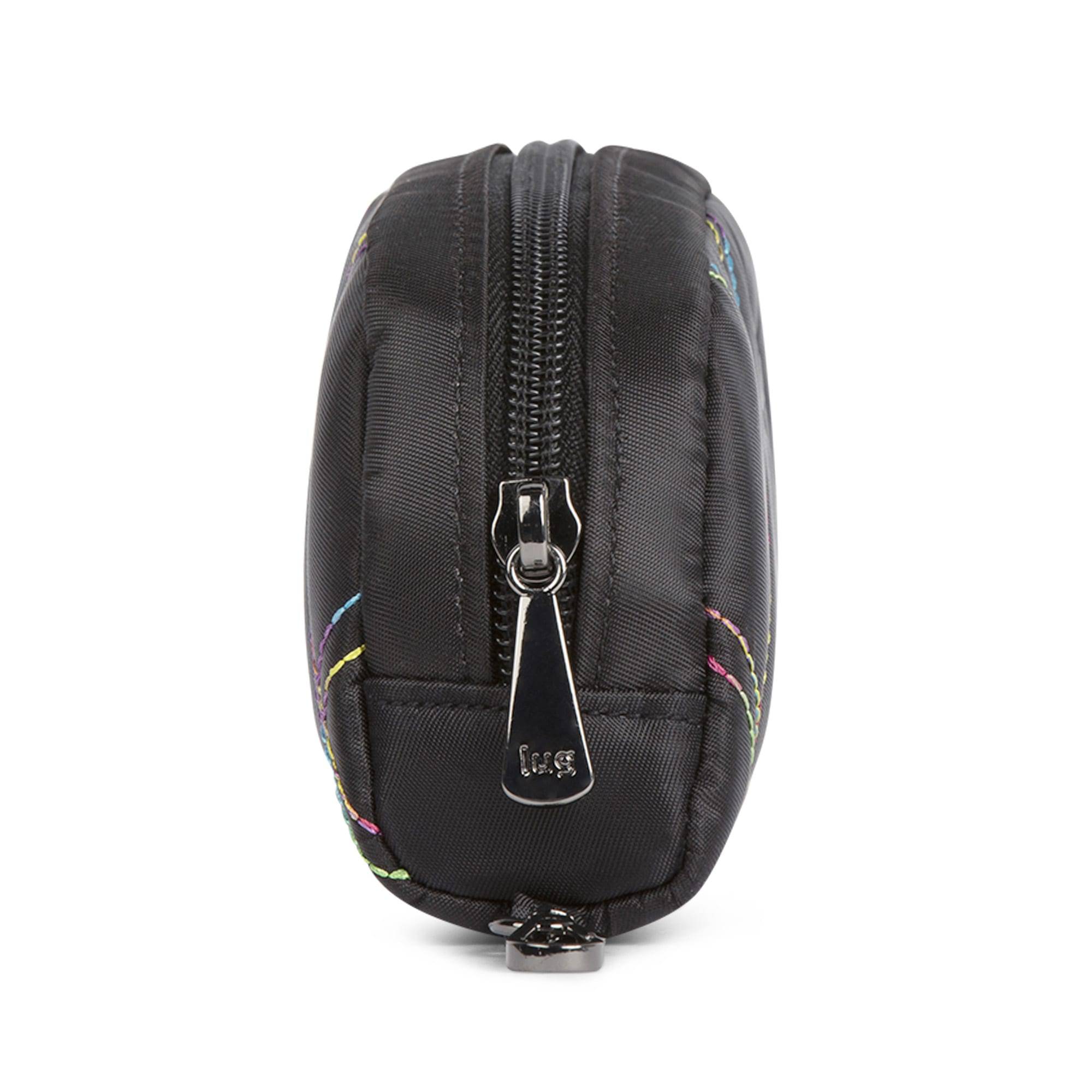 Bobsled XL Eyeglass Case - BLACK RAINBOW STITCH - BobsledXL_BlackRainbowStitch_03