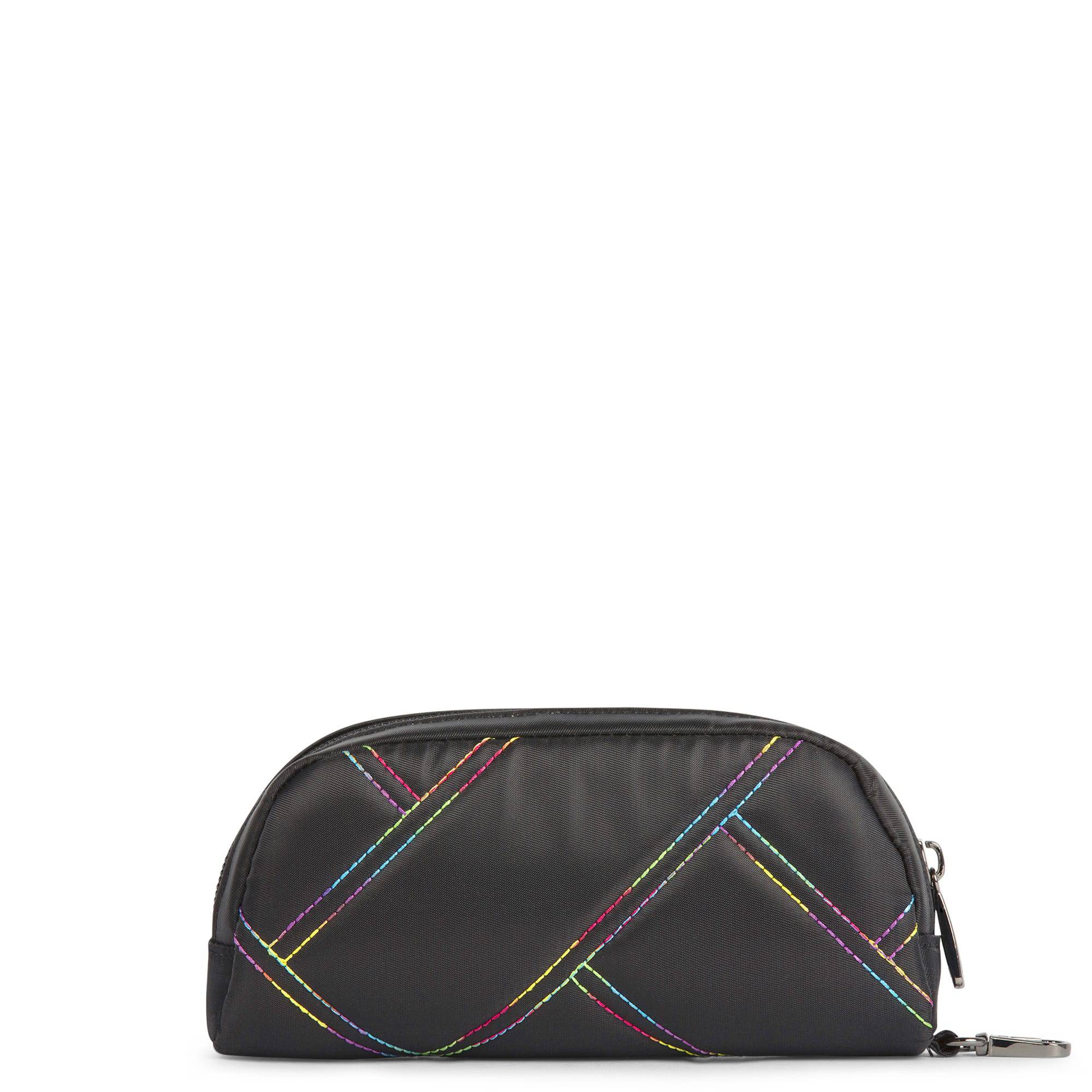 Bobsled XL Eyeglass Case - BLACK RAINBOW STITCH - BobsledXL_BlackRainbowStitch_04