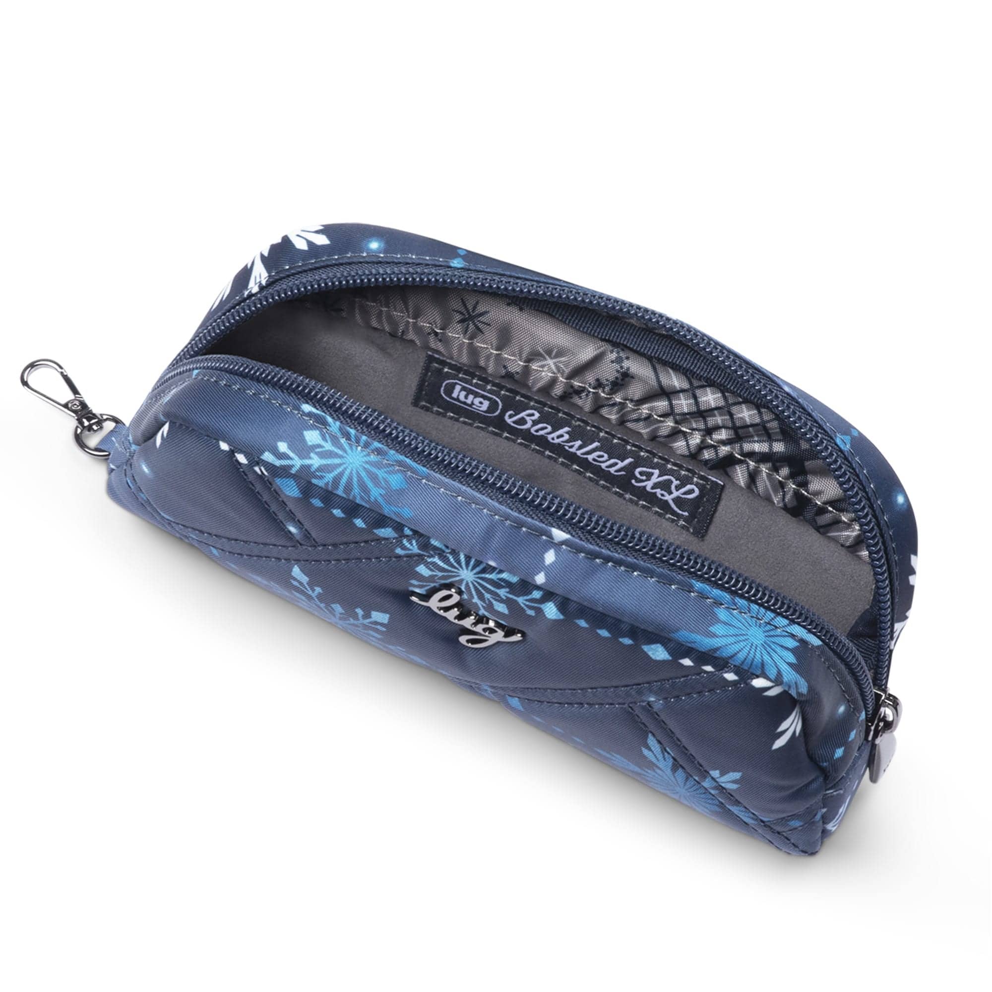 Bobsled XL Eyeglass Case - SNOWFLAKE NAVY - BobsledXL_SnowflakeNavy_05