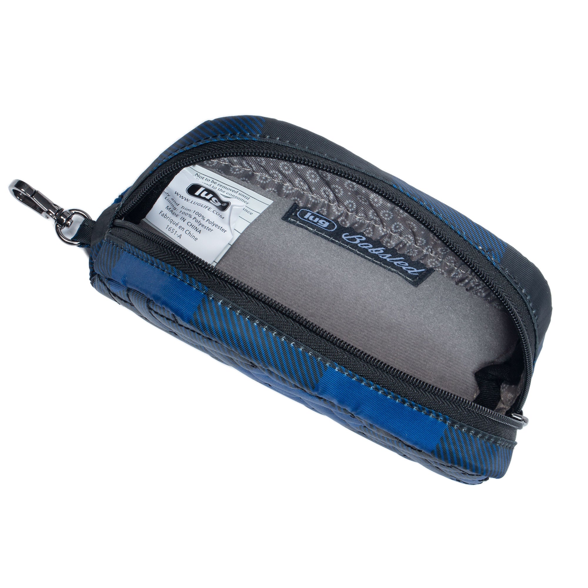 Bobsled Eyeglass Case - BUFFALO CHECK BLUE - Bobsled_BuffaloCheckBlue_05
