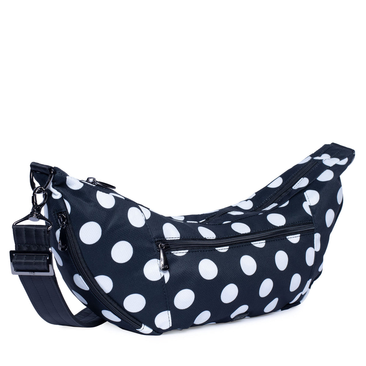 Boomerang FS Sling Crossbody Bag - BLACK LARGE DOT - BoomerangFS_BlackLGDot_02