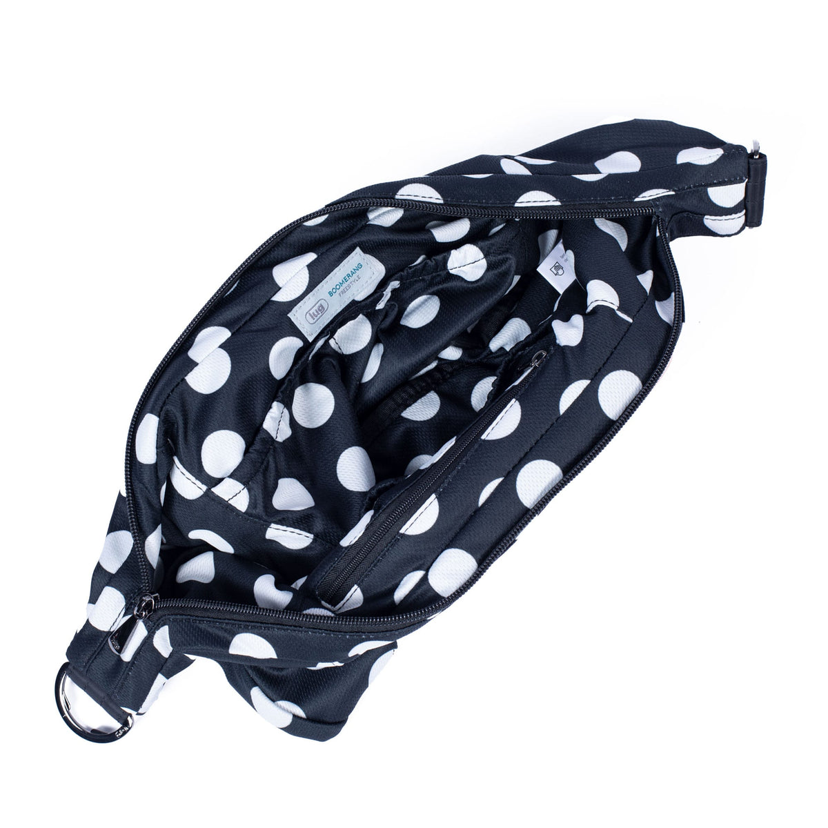 Boomerang FS Sling Crossbody Bag - BLACK LARGE DOT - BoomerangFS_BlackLgDot_05