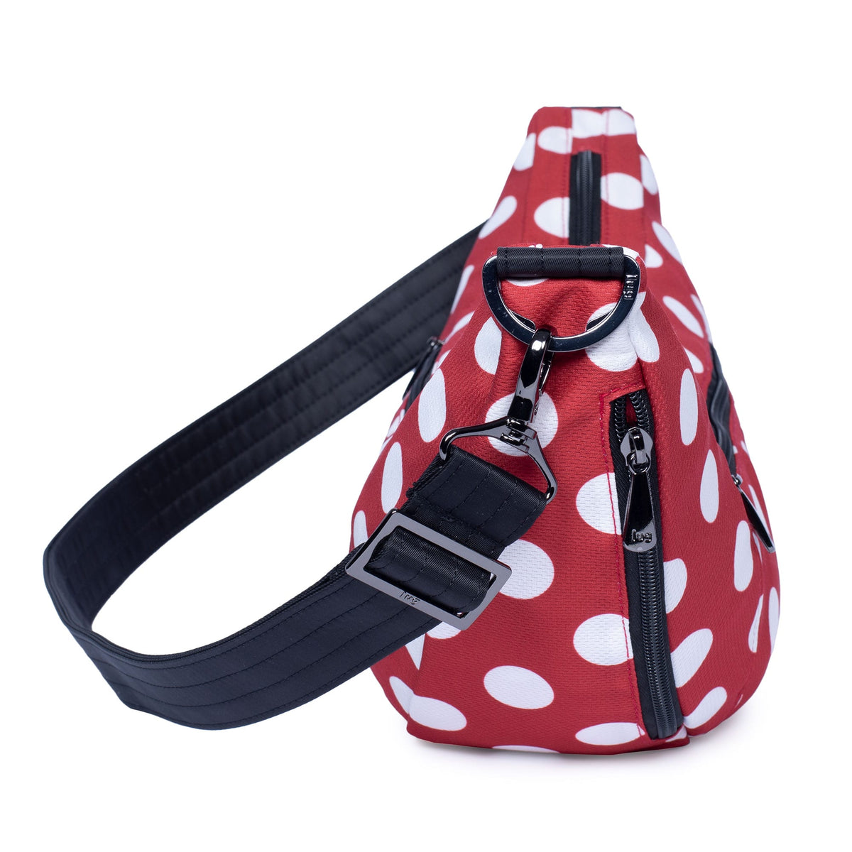 Boomerang FS Sling Crossbody Bag - CRIMSON LARGE DOT - BoomerangFS_CrimsonLGDot_03