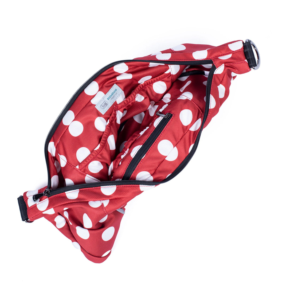 Boomerang FS Sling Crossbody Bag - CRIMSON LARGE DOT - BoomerangFS_CrimsonLGDot_05