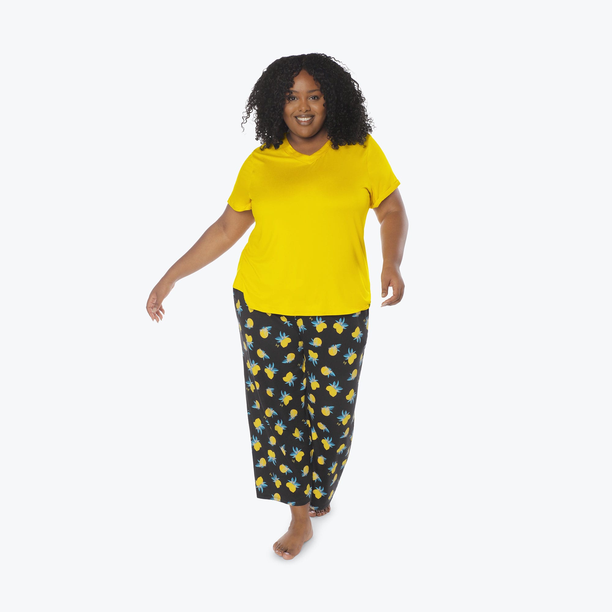 Boomerang Relaxed Tee & Cropped Pants&nbsp;Set - CITRUS - Boomerang_Citrus_XL_S_01a