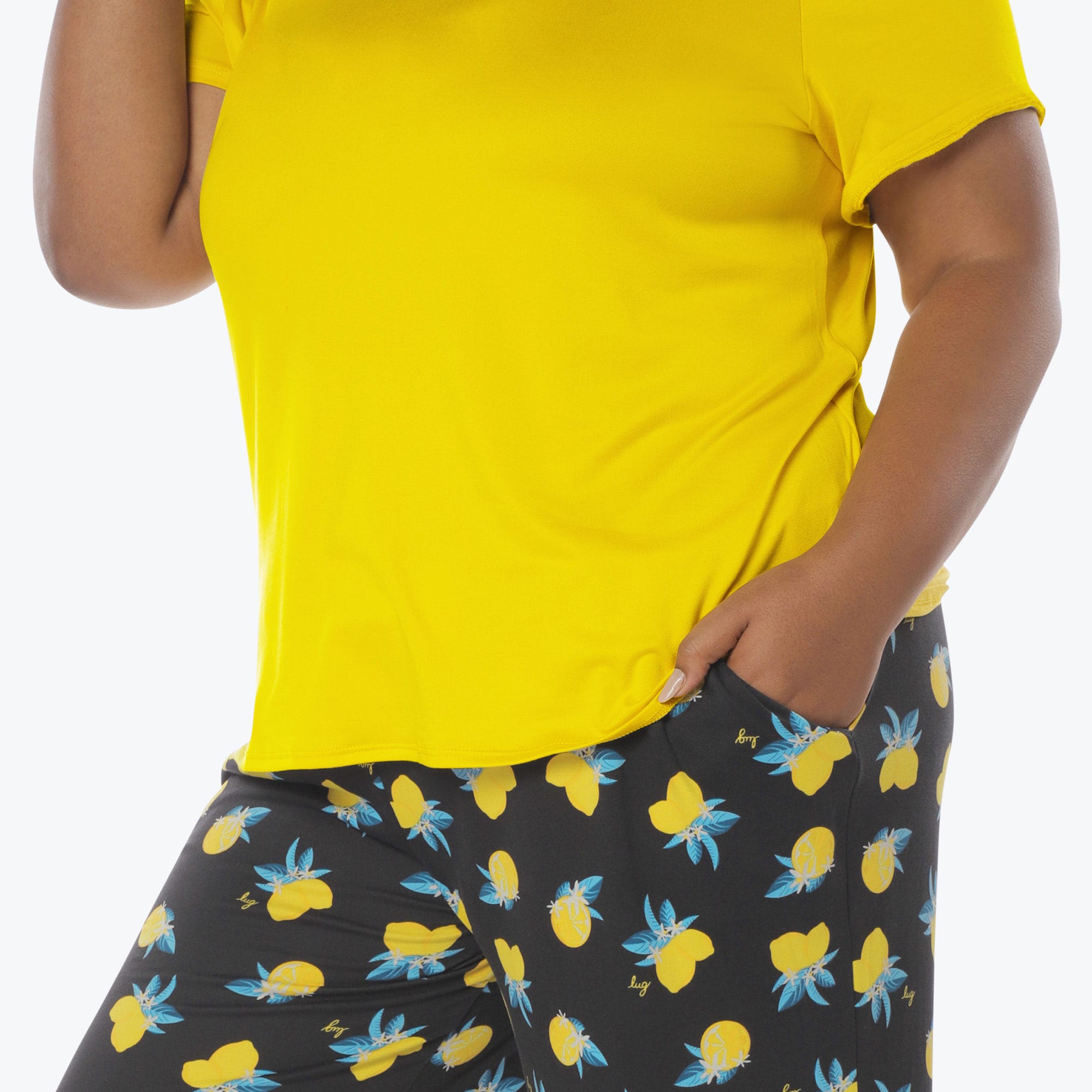 Boomerang Relaxed Tee & Cropped Pants&nbsp;Set - CITRUS - Boomerang_Citrus_XL_S_03