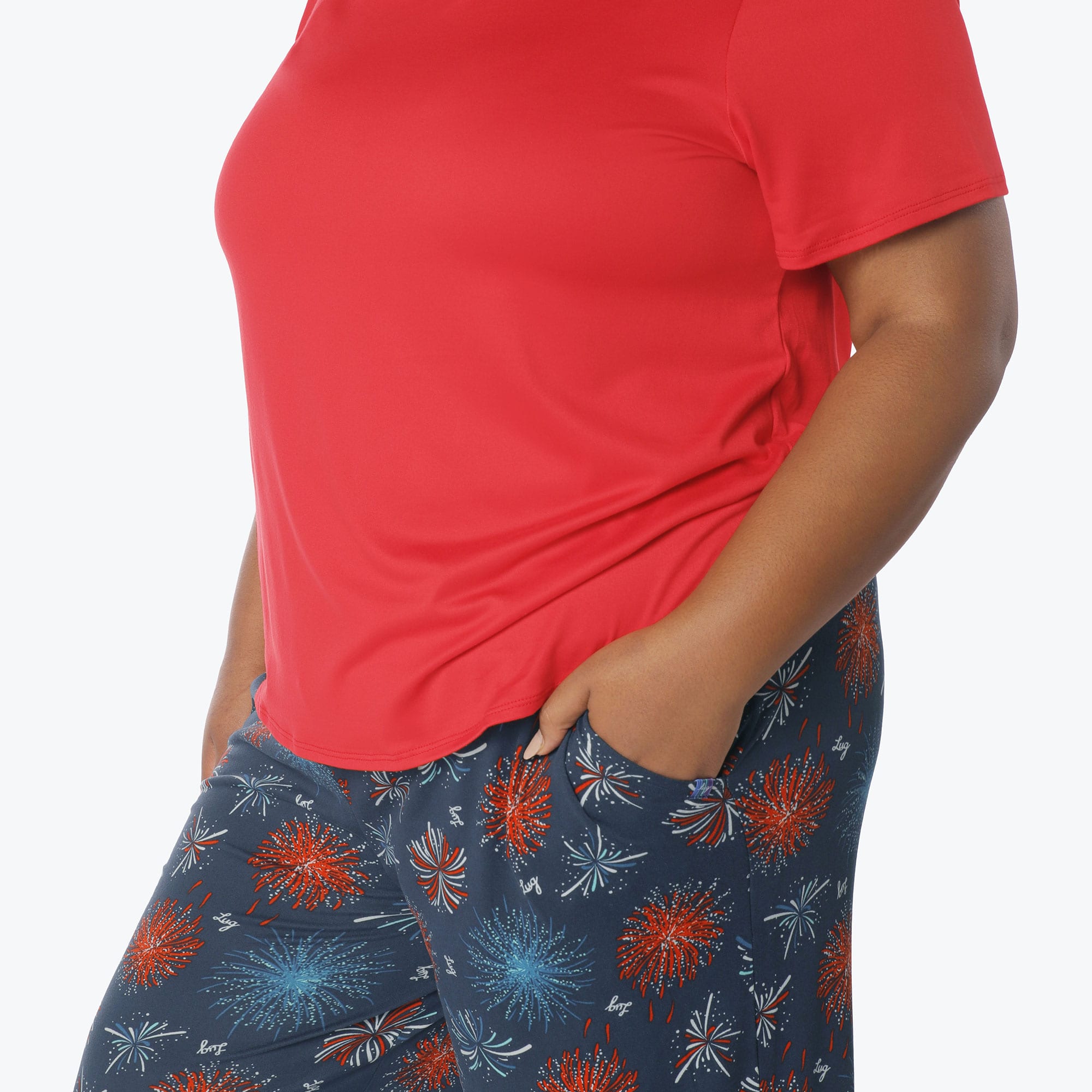 Boomerang Relaxed Tee & Cropped Pants&nbsp;Set - FIREWORK NAVY - Boomerang_Fireworks_Navy_XL_03