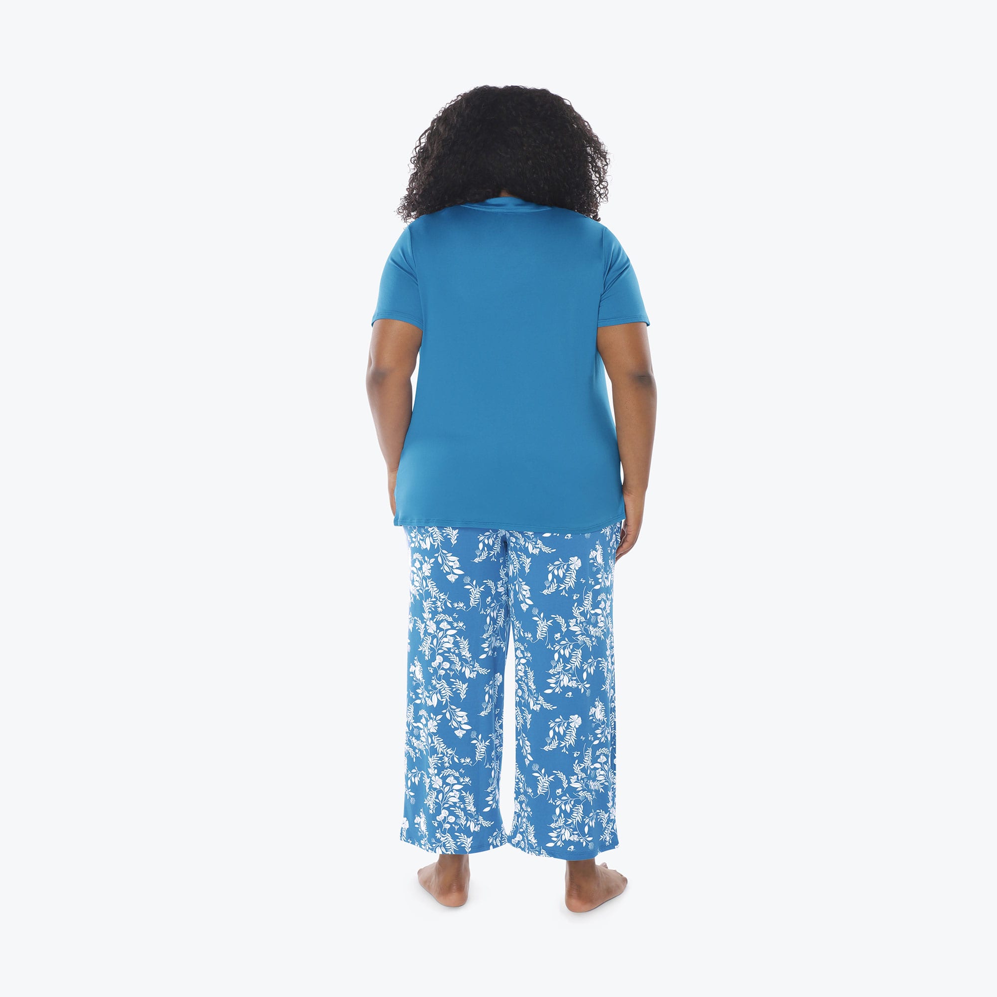 Boomerang Relaxed Tee & Cropped Pants Set - FLOURISH BLUE - Boomerang_Flourish_Blue_XL_02