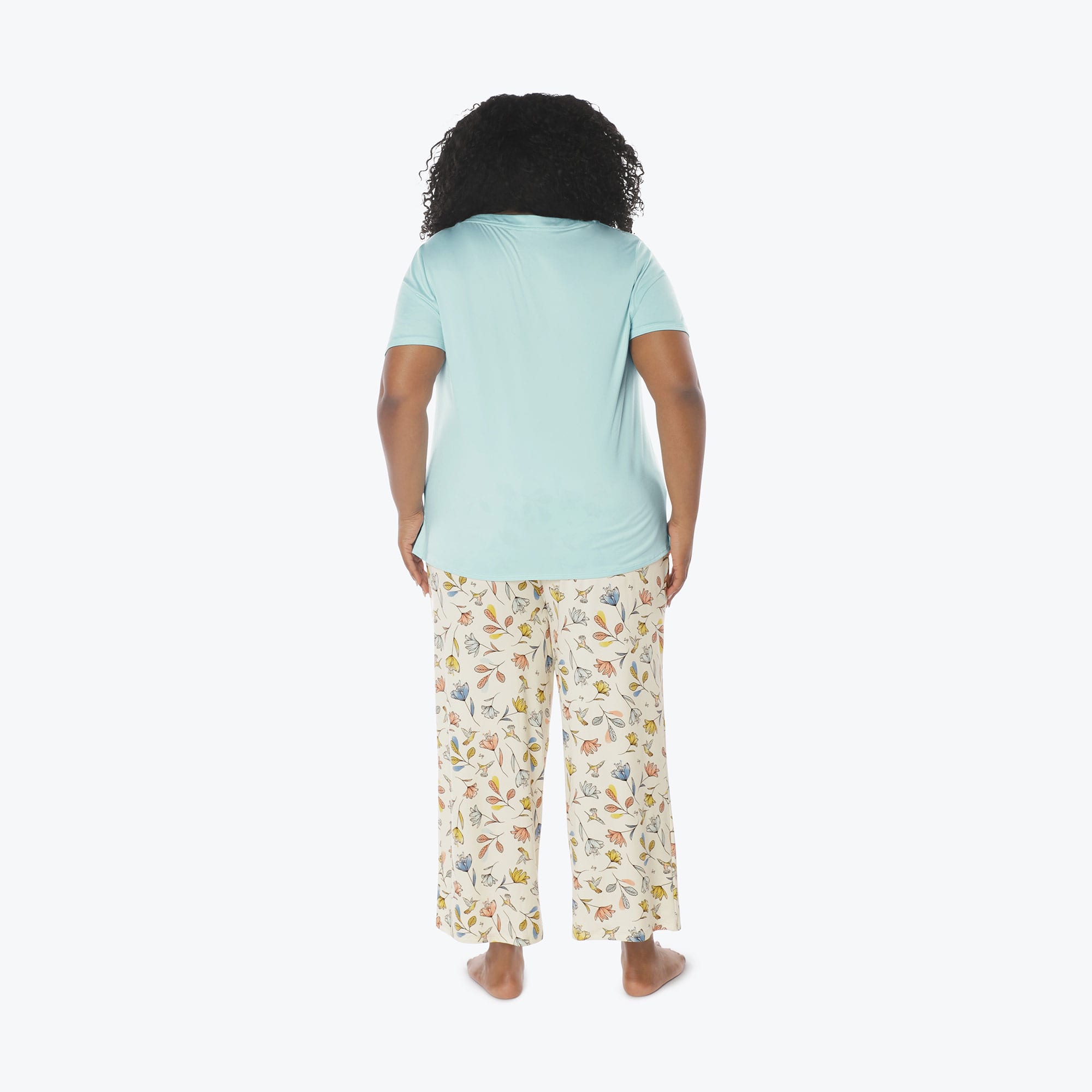 Boomerang Relaxed Tee & Cropped Pants Set - HUMMINGBIRD FLORAL - Boomerang_Hummingbird_Floral_XL_02