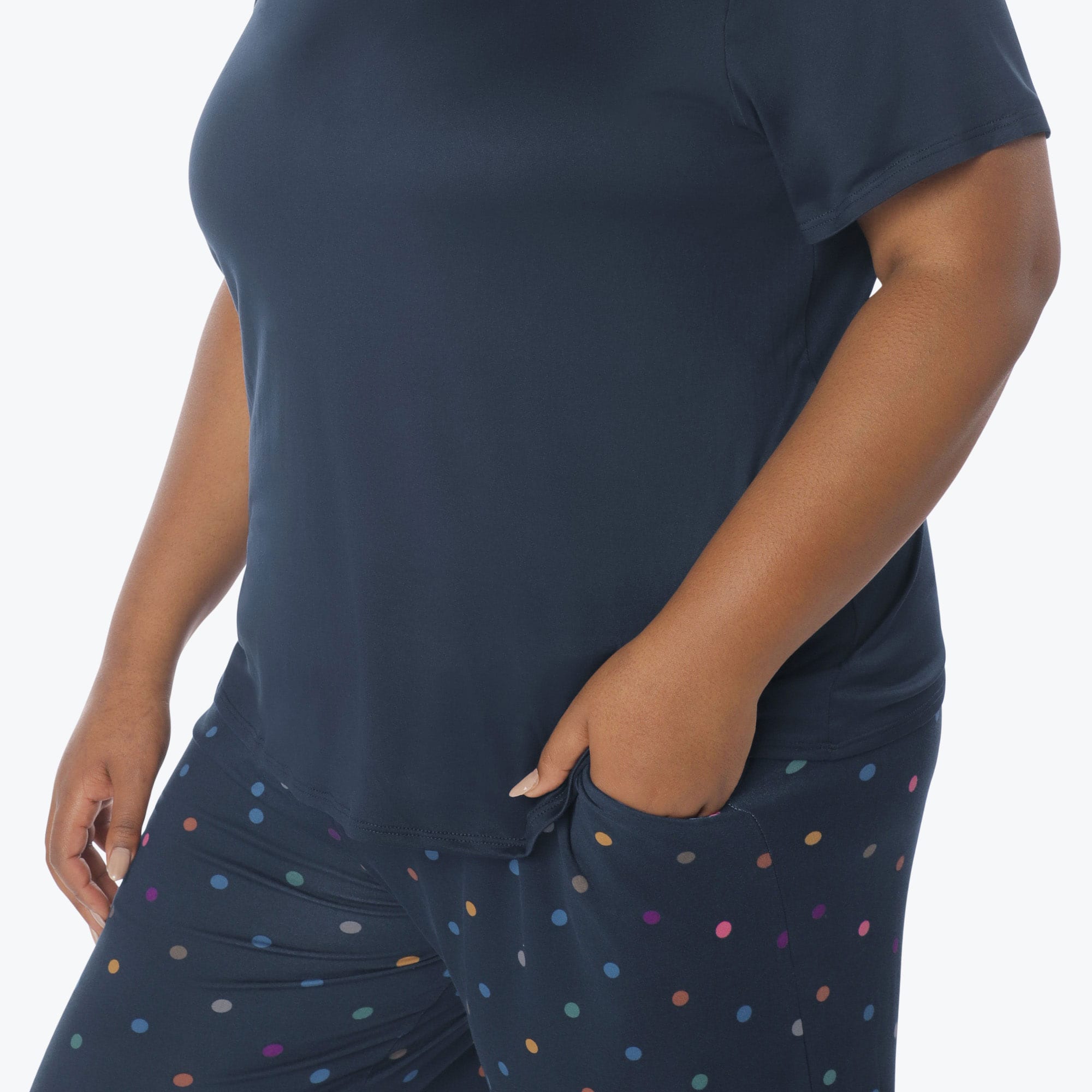 Boomerang Relaxed Tee & Cropped Pants&nbsp;Set - MULTI DOTS NAVY - Boomerang_Multi_Dot_XL_03