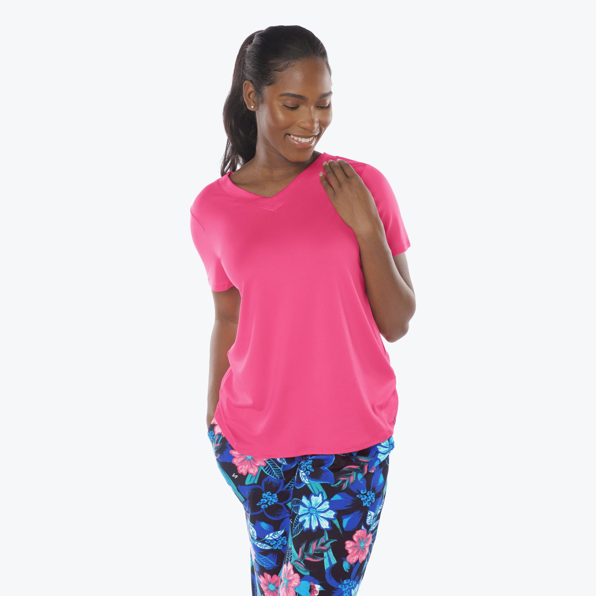 Boomerang Relaxed Tee & Cropped Pants&nbsp;Set - RESORT BLACK - Boomerang_Resort_Black_S_03a