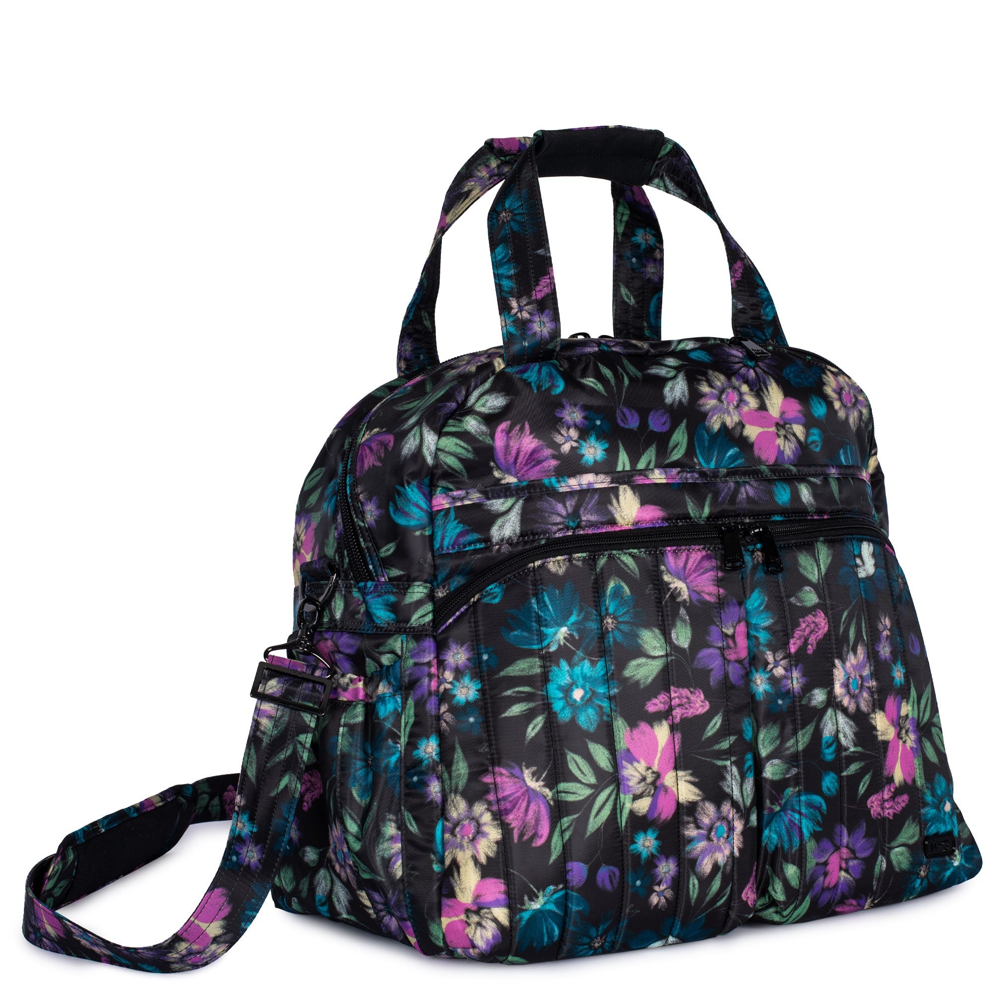 Boxer 2 Convertible Overnight Bag - ALOHA NAVY - Boxer2_BloomBlack_02