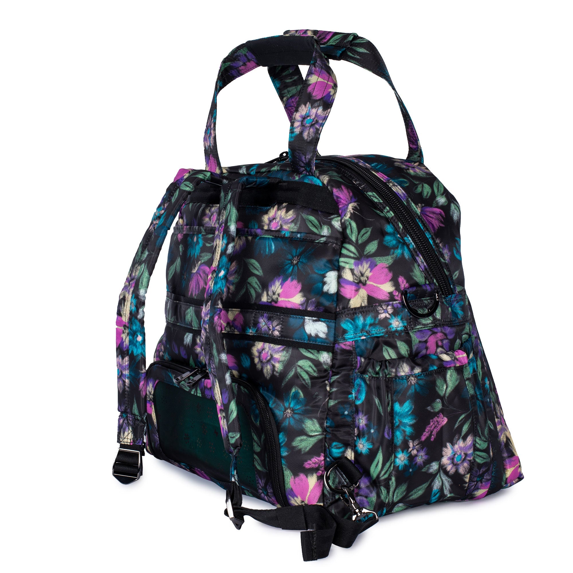 Boxer 2 Convertible Overnight Bag - ALOHA NAVY - Boxer2_BloomBlack_04