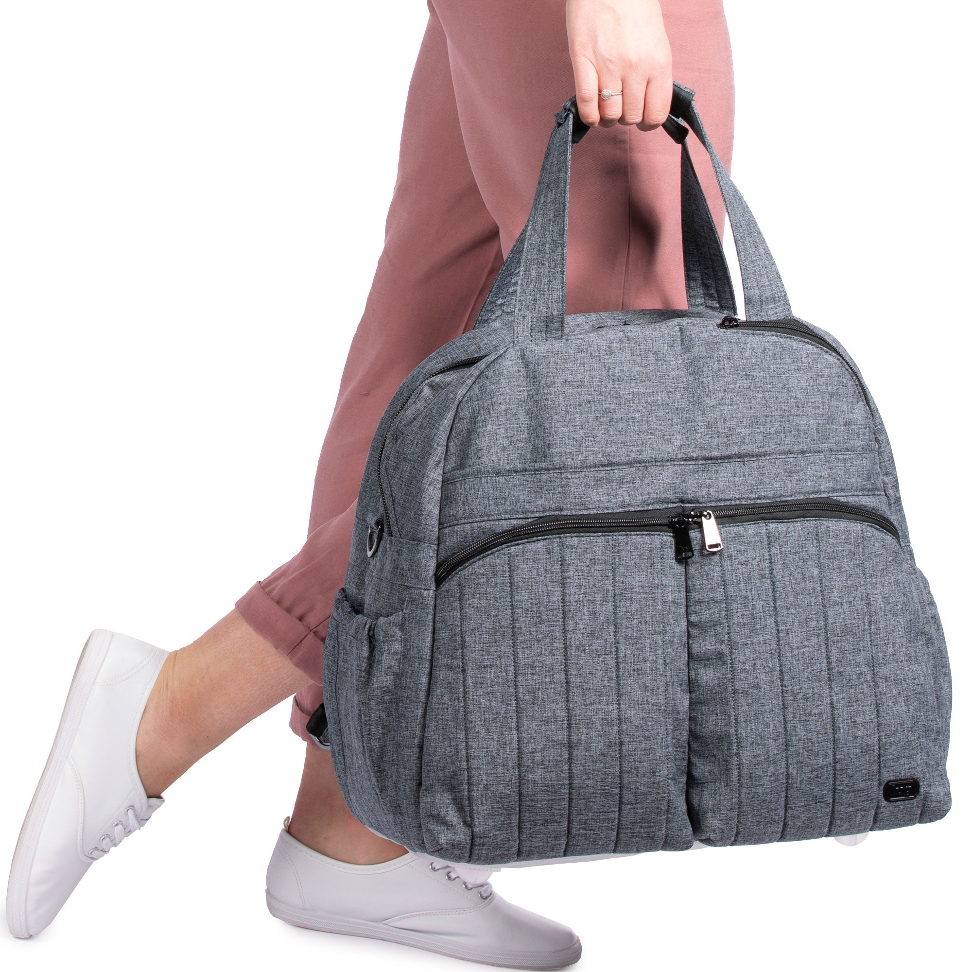 Boxer 2 Convertible Overnight Bag - - Boxer2_HeatherGrey_07a
