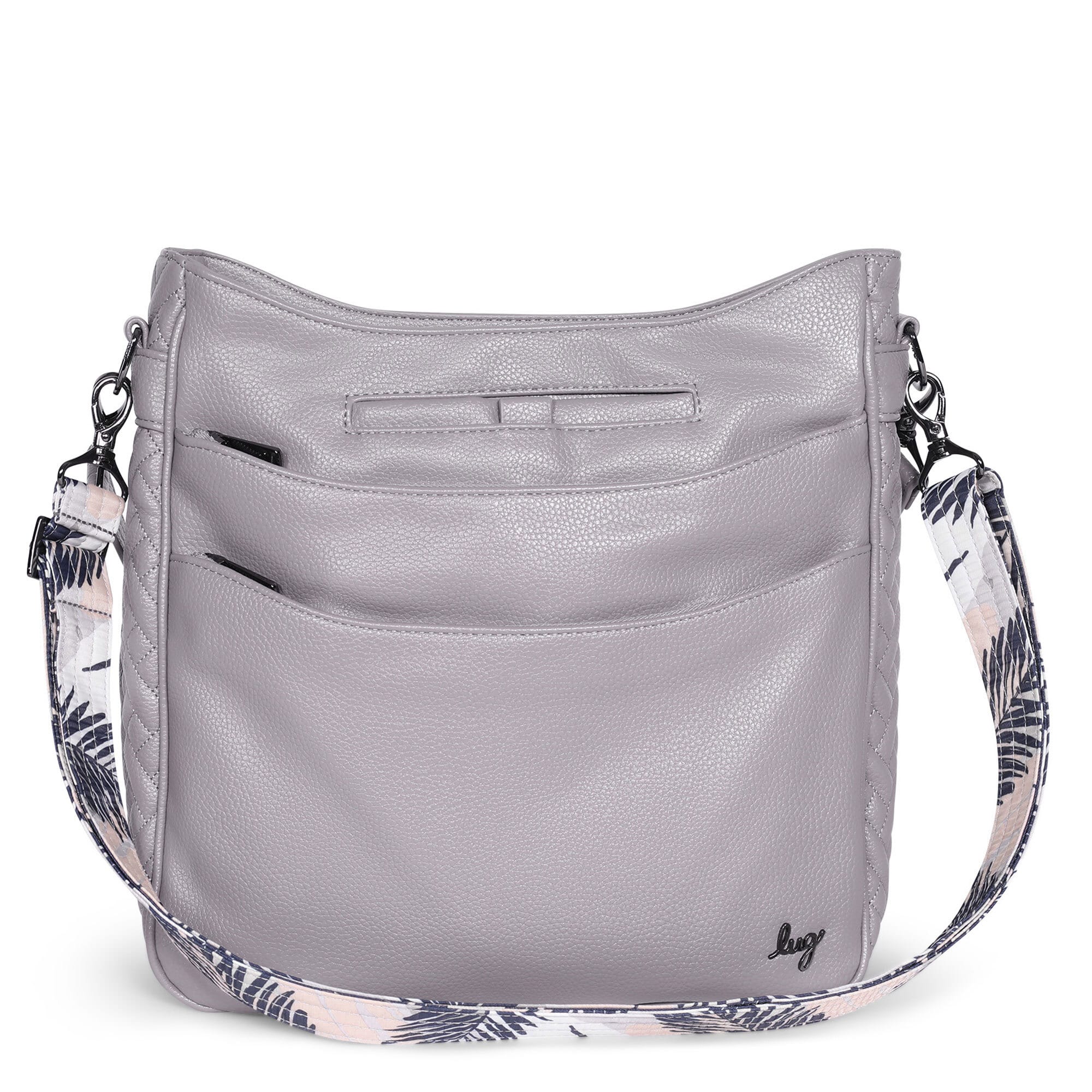 Cable Car Classic VL Crossbody Bag - PEARL ABSTRACT FERNS BLUE STRAP - Cable-Car-VL_PearlGrey_01_c2c5961c-29c7-4c38-a972-b03888436a4f