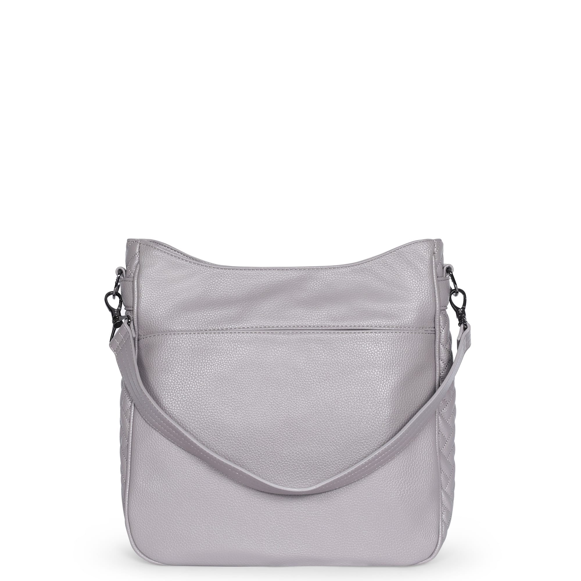 Cable Car Classic VL Crossbody Bag - PEARL ABSTRACT FERNS BLUE STRAP - CableCarVL_PearlGrey_04